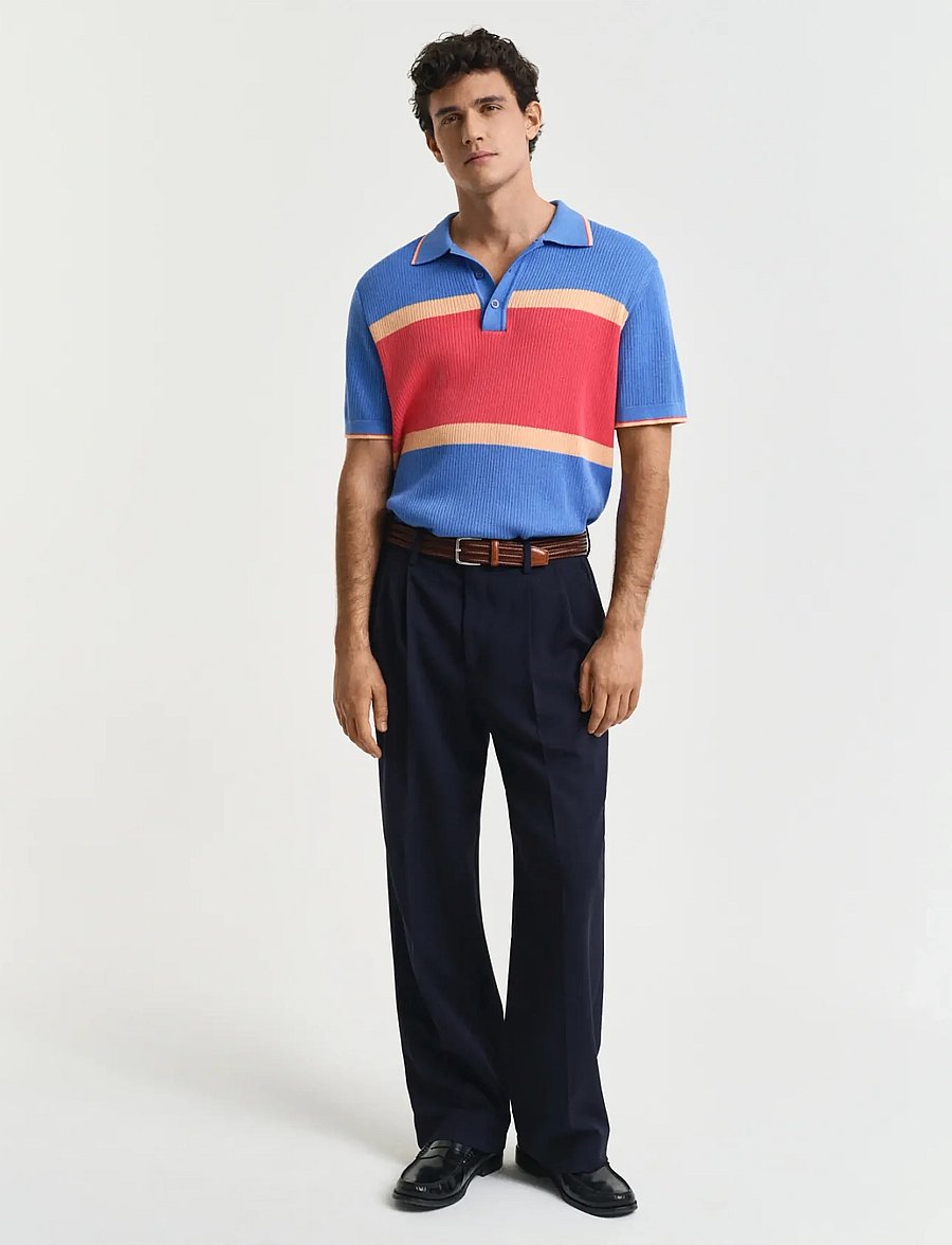 Gant - COLOR BLOCKED SS POLO - kurzärmelig - perfect blue - 0