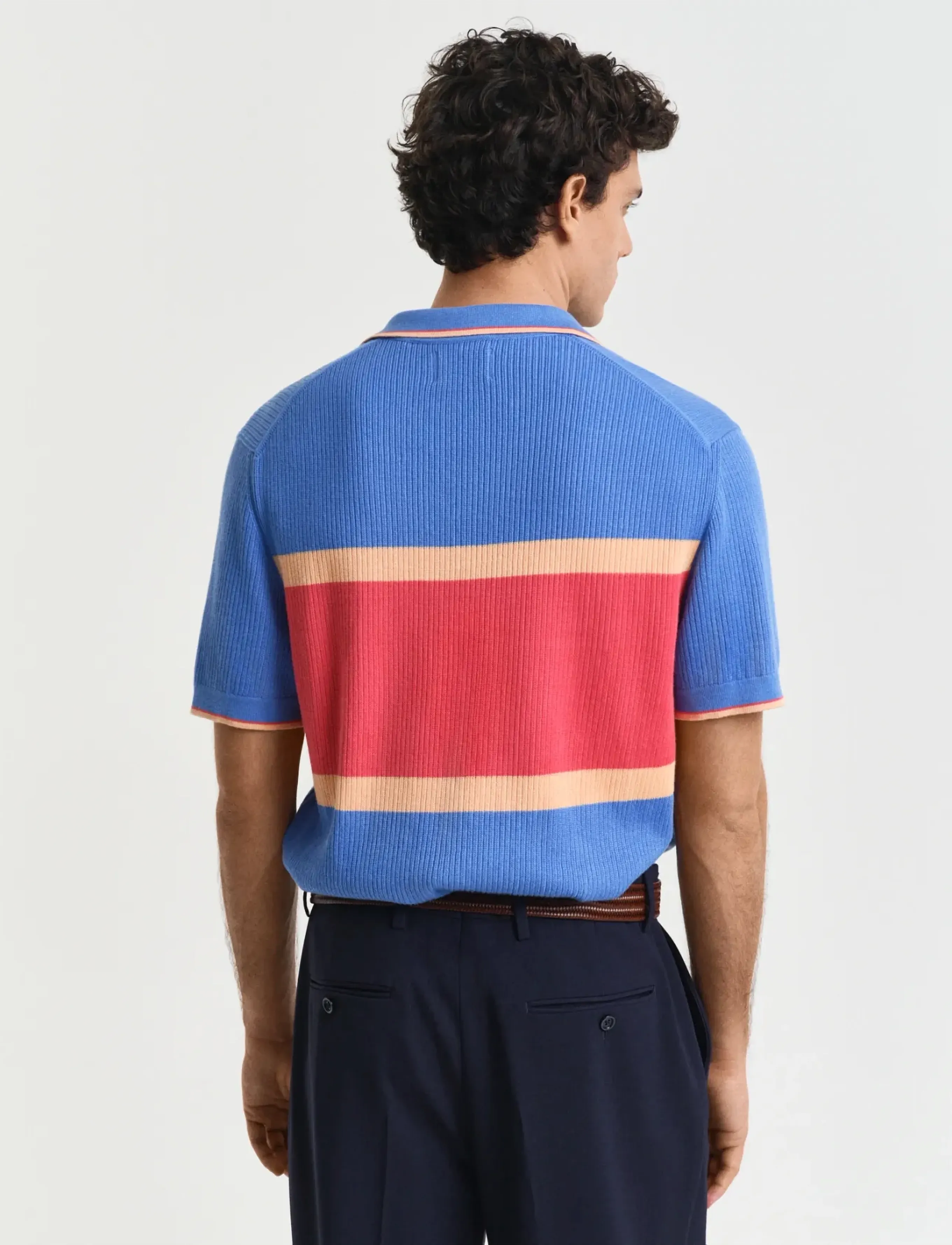 Gant - COLOR BLOCKED SS POLO - short-sleeved polos - perfect blue - 3