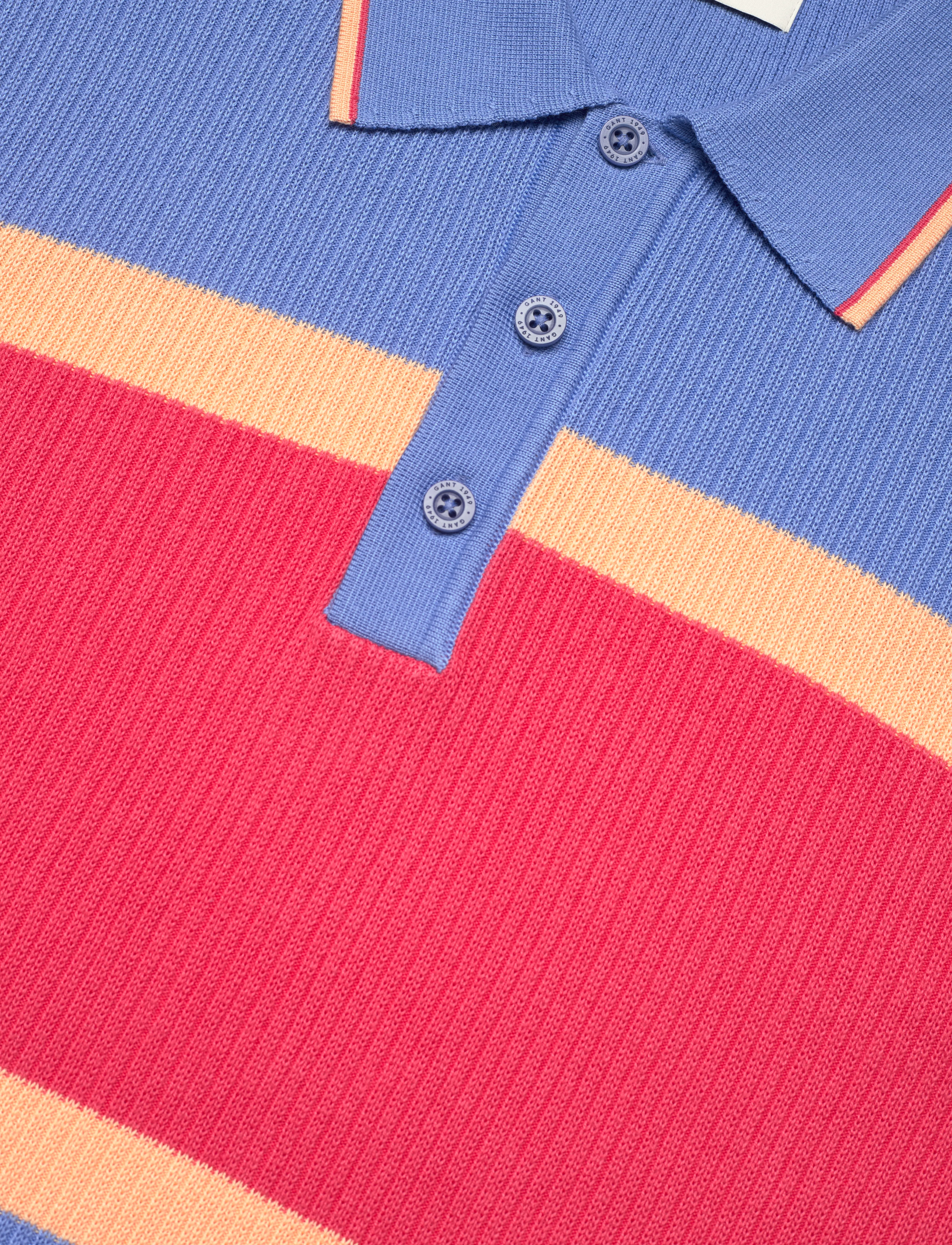 Gant - COLOR BLOCKED SS POLO - short-sleeved polos - perfect blue - 5