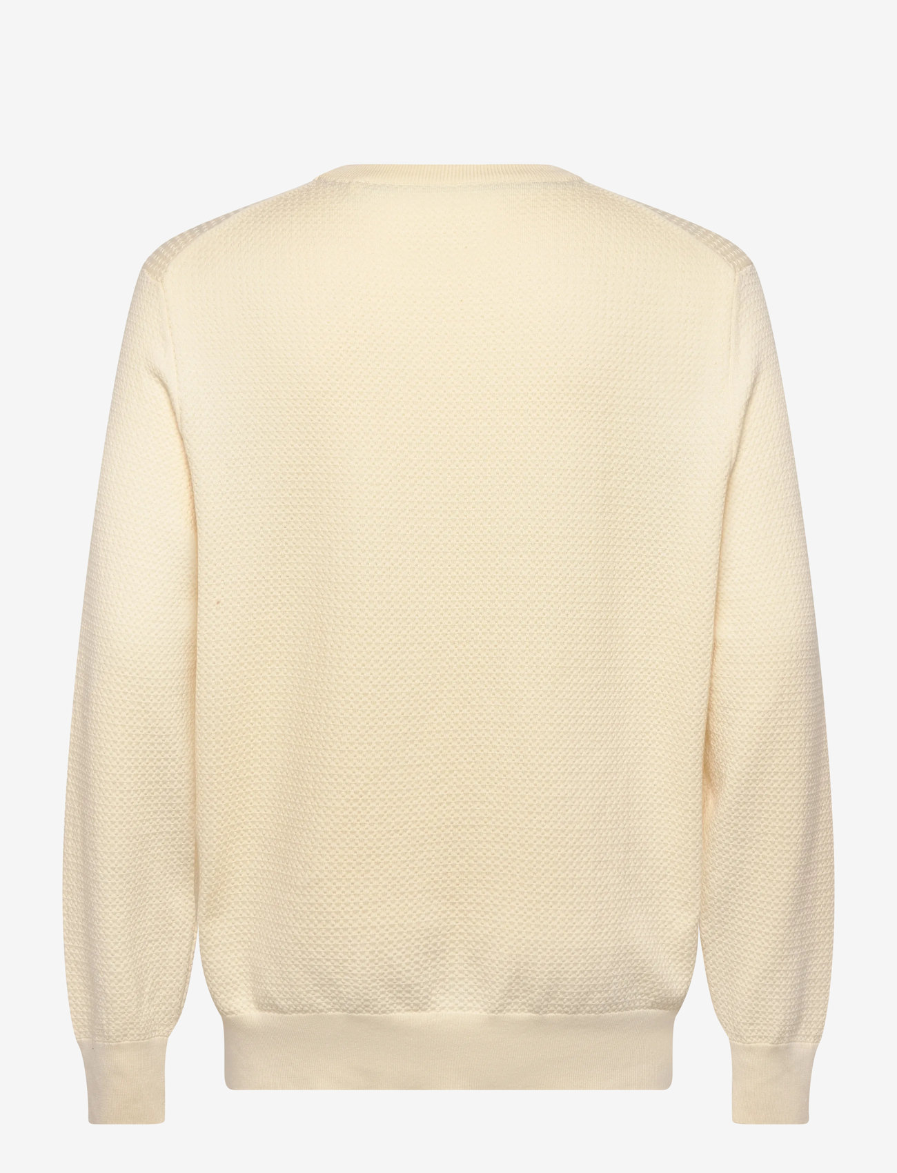 Gant - TEXTURED COTTON C-NECK - rund hals - cream - 1