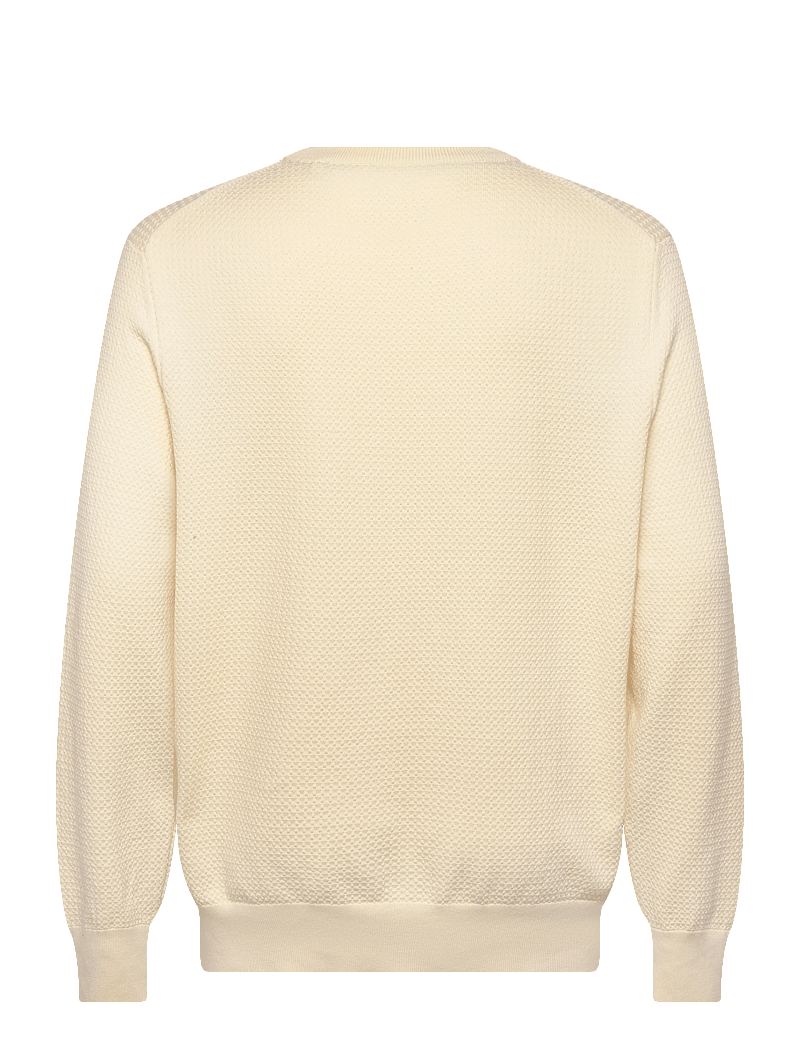Gant - TEXTURED COTTON C-NECK - rundhals - cream - 1