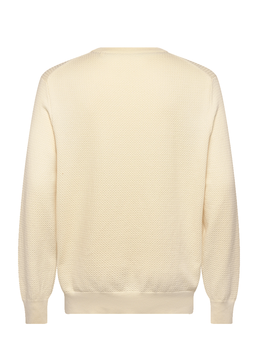 Gant - TEXTURED COTTON C-NECK - rundhals - cream - 1