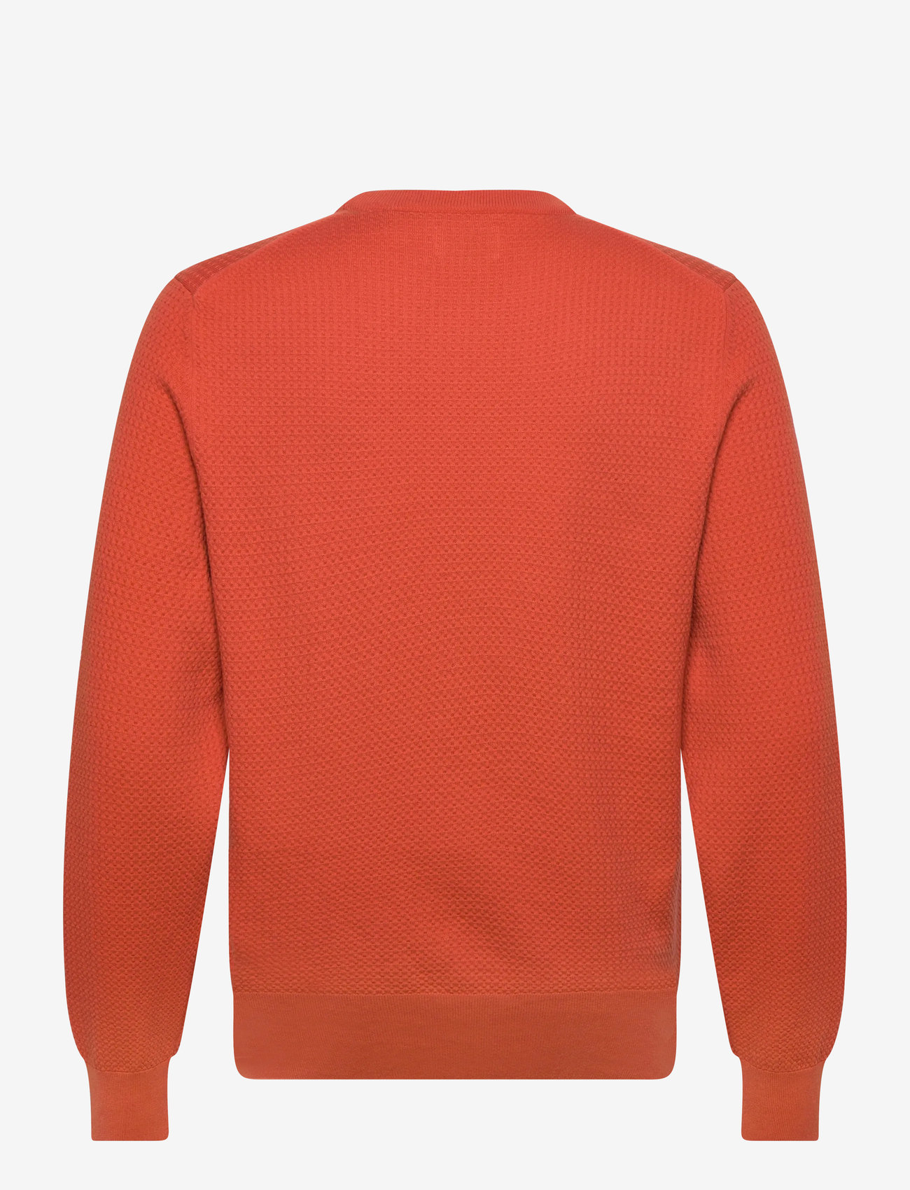 GANT - TEXTURED COTTON C-NECK - rund hals - deep orange - 1
