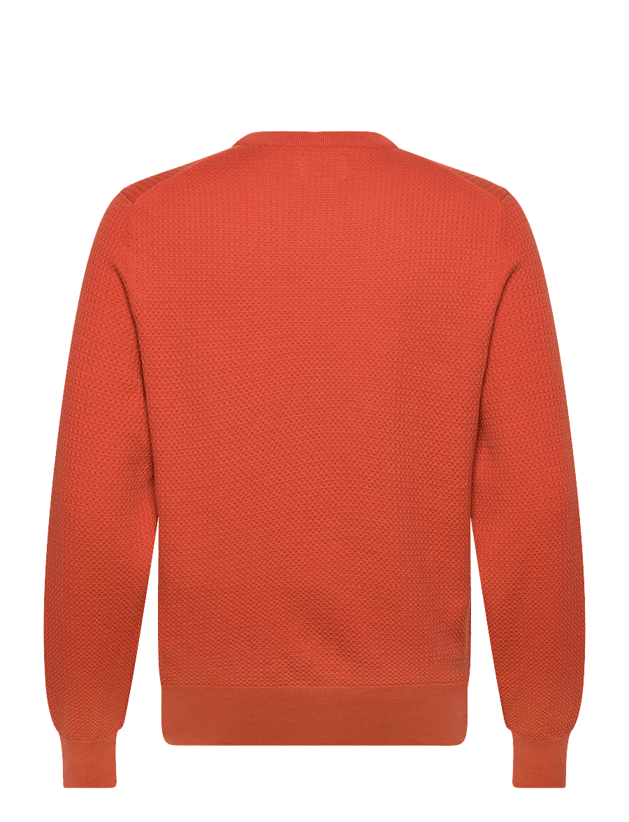 Gant - TEXTURED COTTON C-NECK - rundhals - deep orange - 1