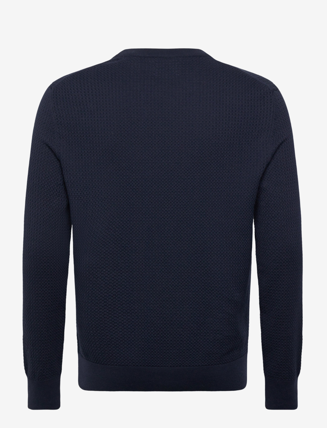 Gant - TEXTURED COTTON C-NECK - rund hals - evening blue - 1