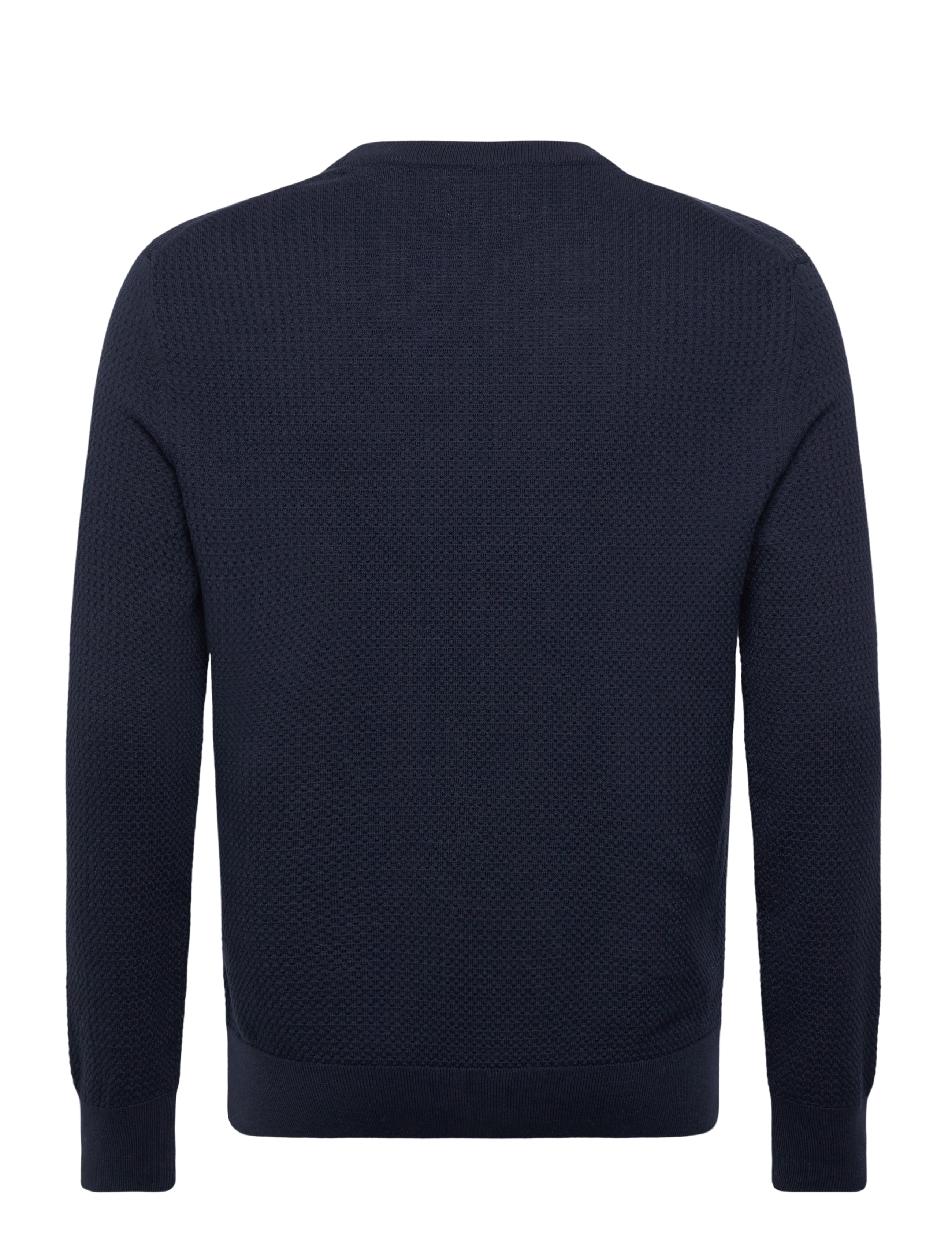 Gant - TEXTURED COTTON C-NECK - Ümmarguse kaelusega kudumid - evening blue - 1