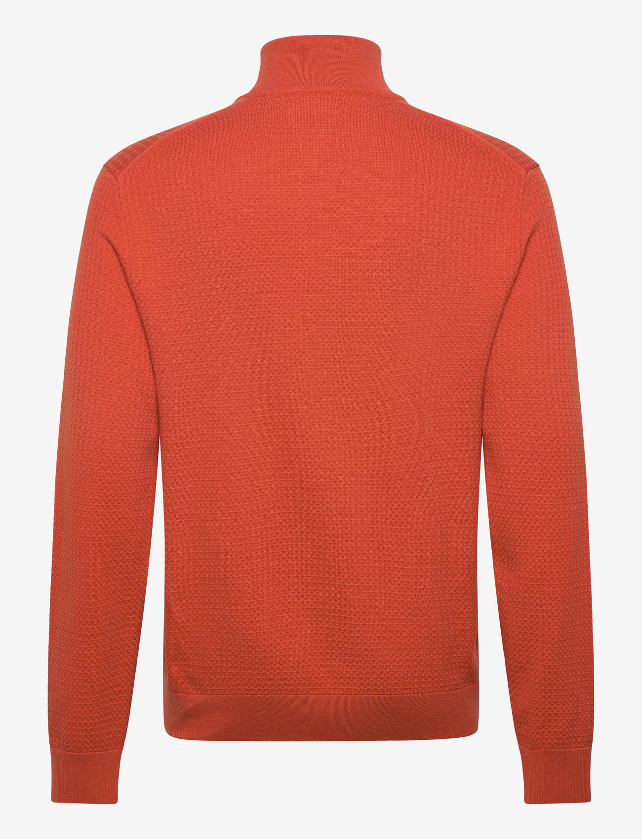 GANT - TEXTURED COTTON HALF ZIP - half zip-tröjor - deep orange - 1