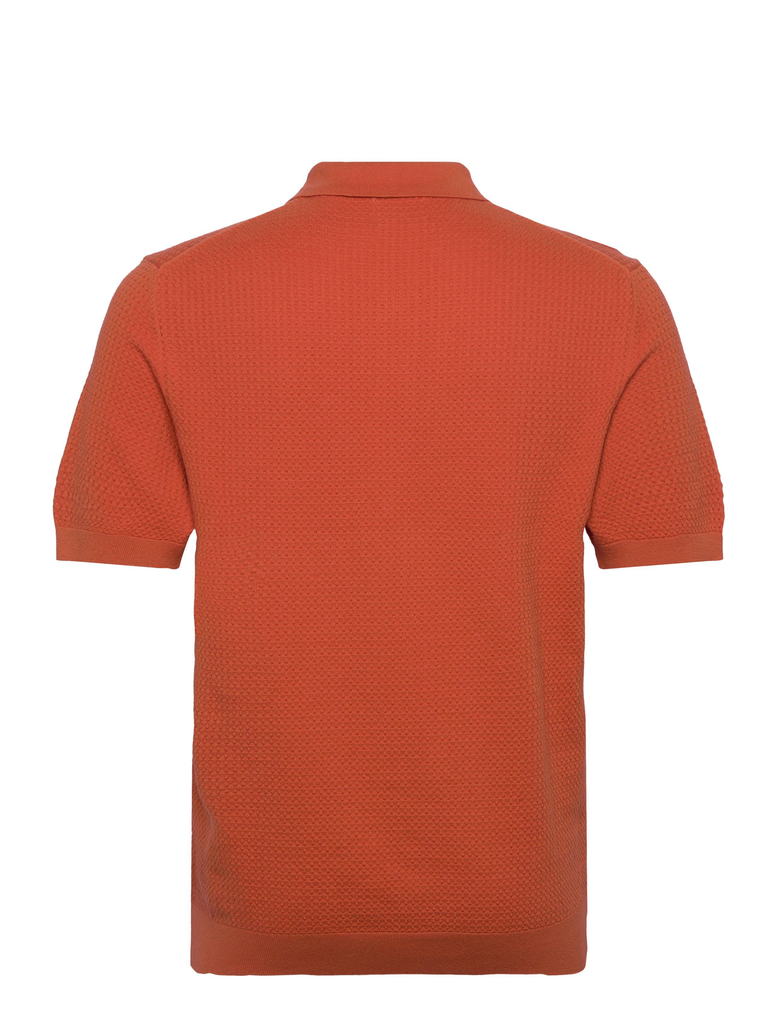 Gant - TEXTURED COTTON SS POLO - trikotažiniai polo marškinėliai - deep orange - 1