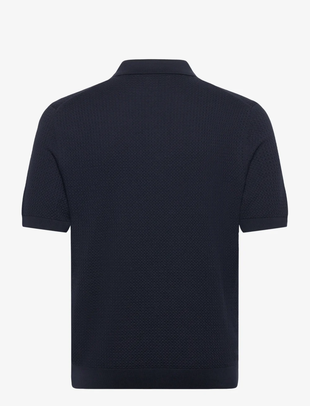 GANT - TEXTURED COTTON SS POLO - polostrik - evening blue - 2