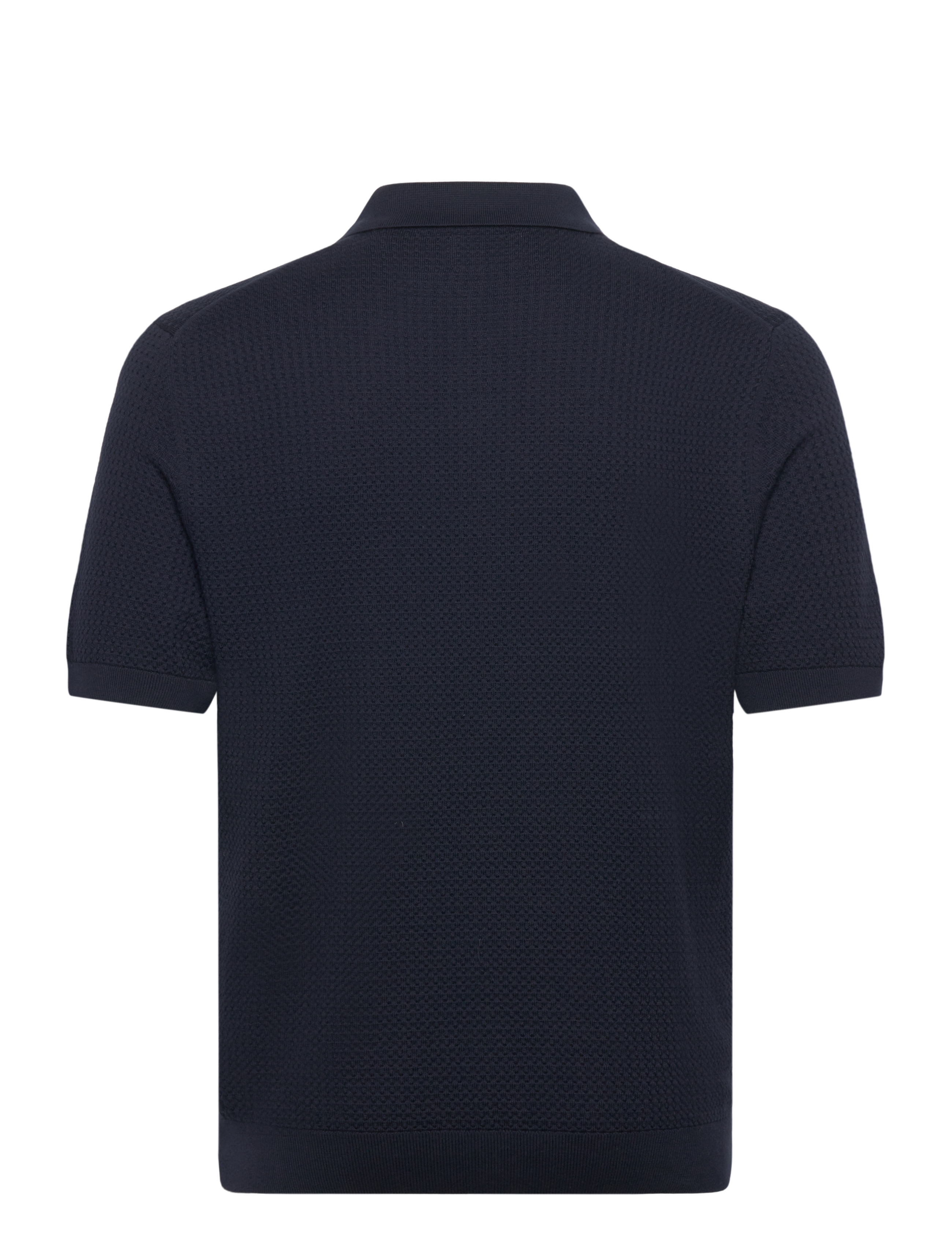 Gant - TEXTURED COTTON SS POLO - trikotažiniai polo marškinėliai - evening blue - 2