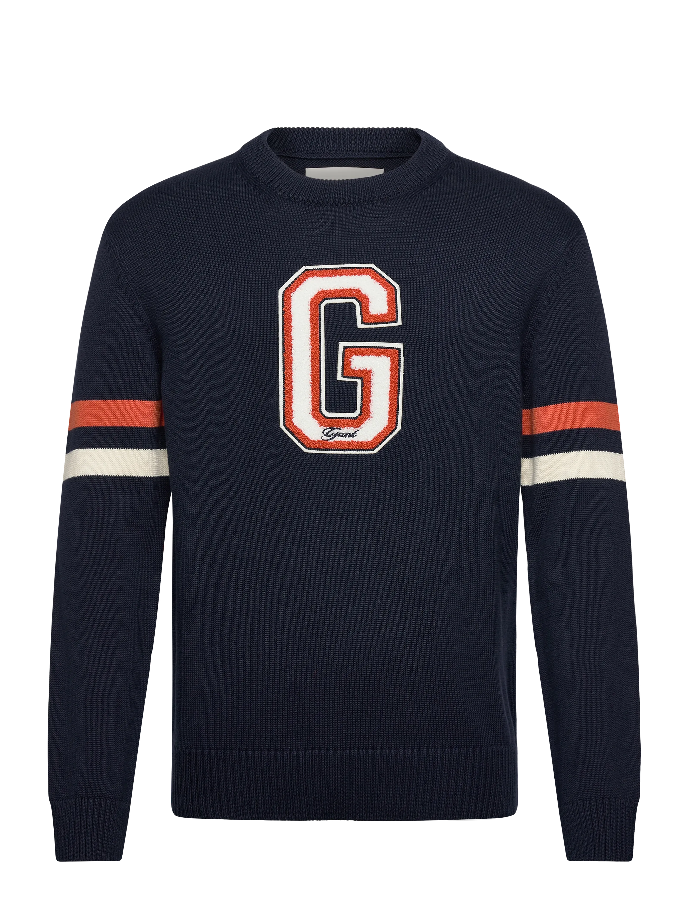 Gant - GRAPHIC BADGE C-NECK - rundhals - evening blue - 0