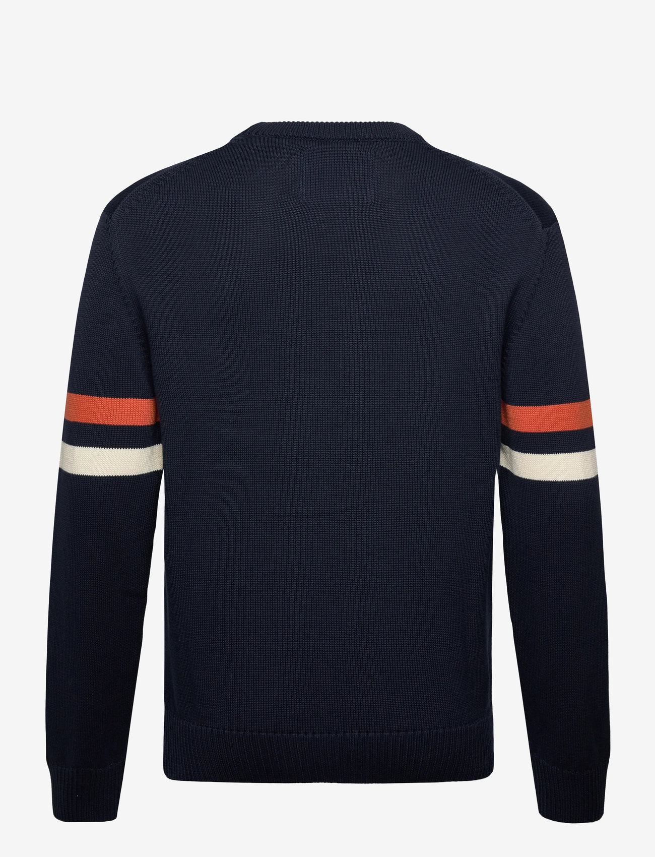 GANT - GRAPHIC BADGE C-NECK - knitted round necks - evening blue - 1