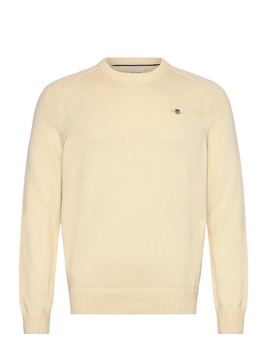 Gant - CASUAL COTTON C-NECK - rundhalsad - cream - 0