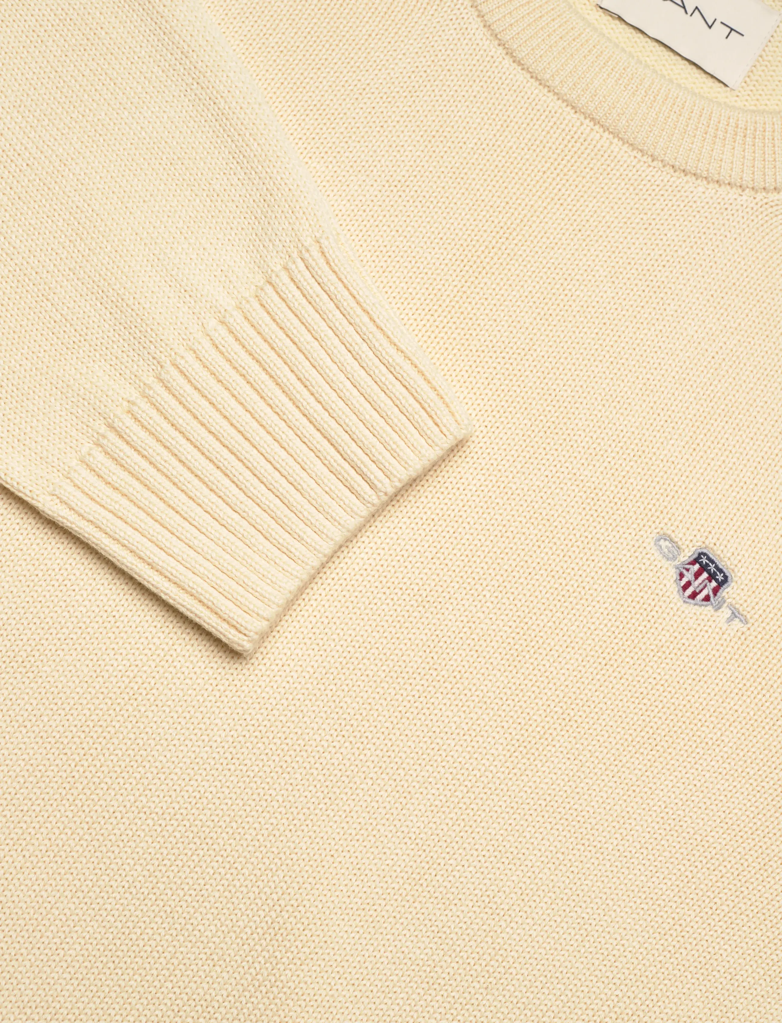 Gant - CASUAL COTTON C-NECK - rundhalsad - cream - 2