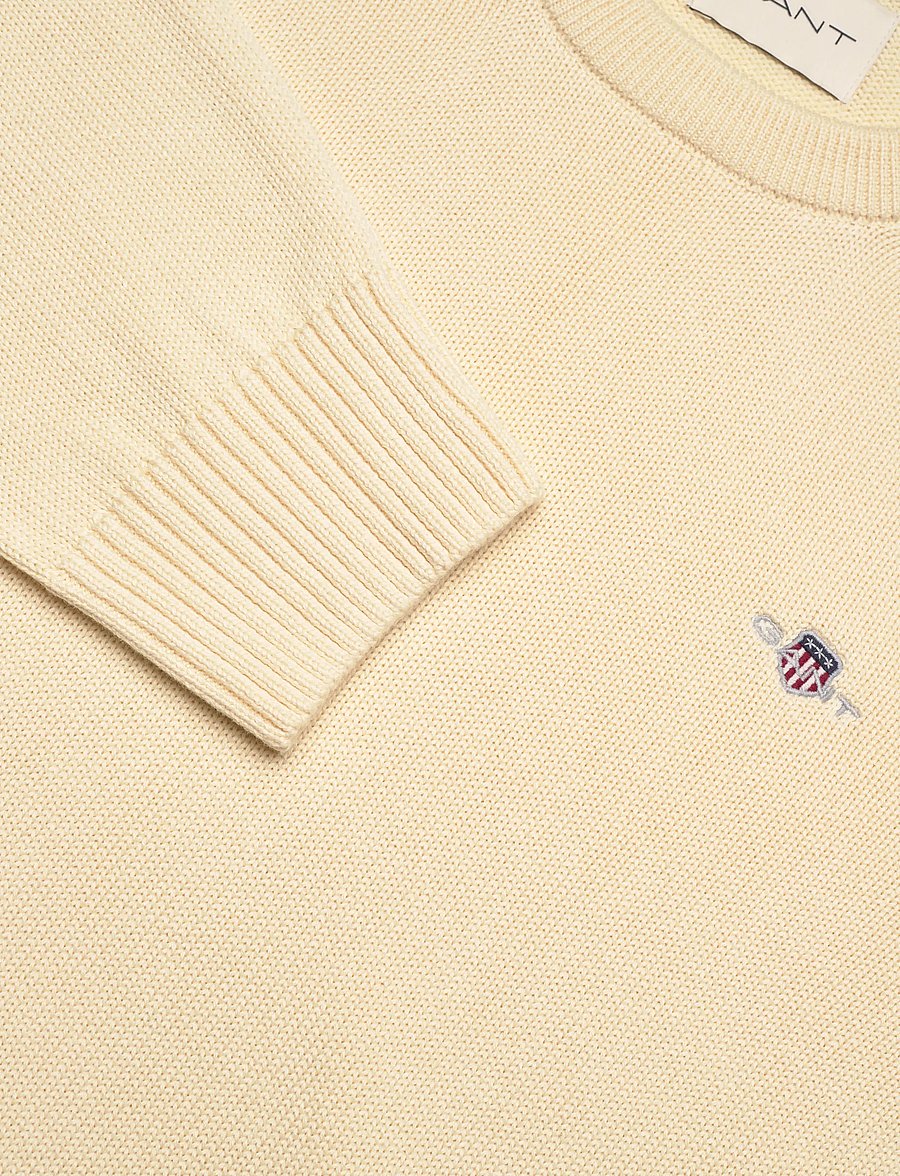 Gant - CASUAL COTTON C-NECK - rundhalsad - cream - 2