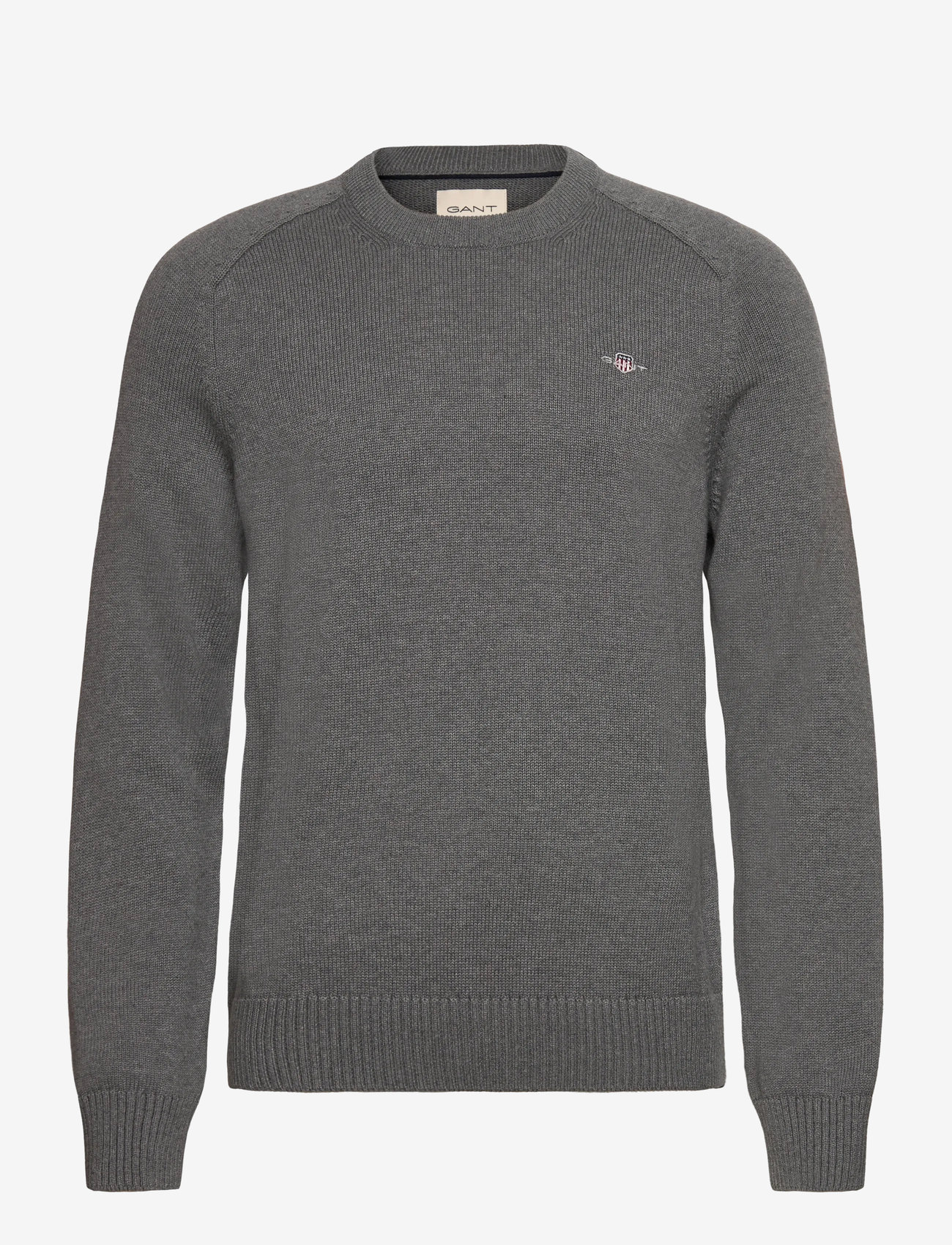 GANT - CASUAL COTTON C-NECK - rundhalsad - dark grey melange - 0
