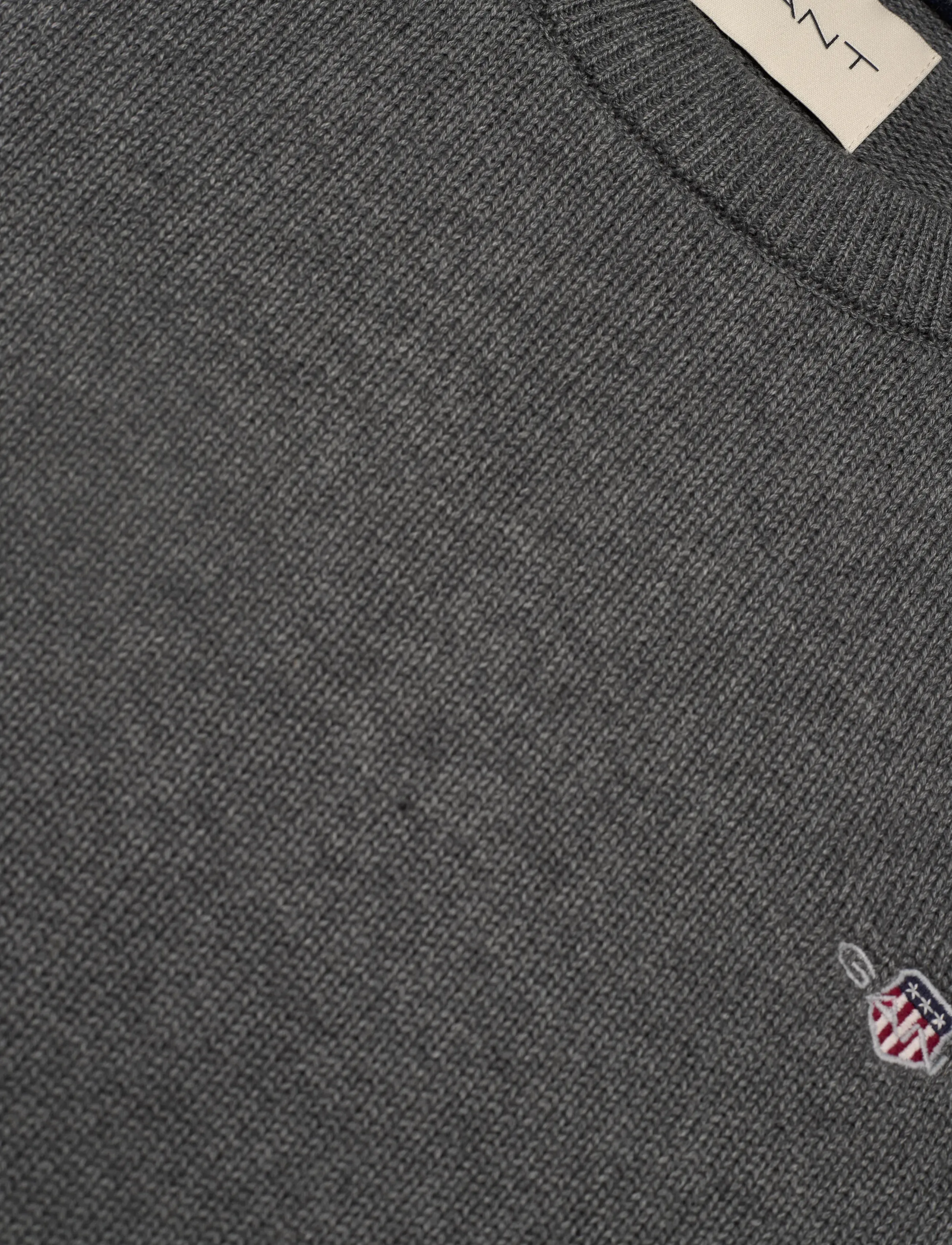 Gant - CASUAL COTTON C-NECK - rund hals - dark grey melange - 2