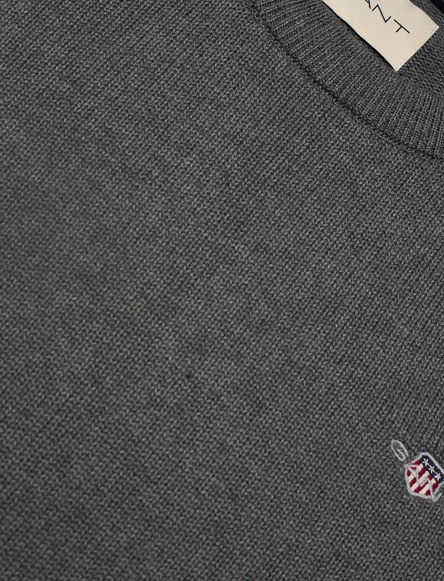 Gant - CASUAL COTTON C-NECK - rund hals - dark grey melange - 2