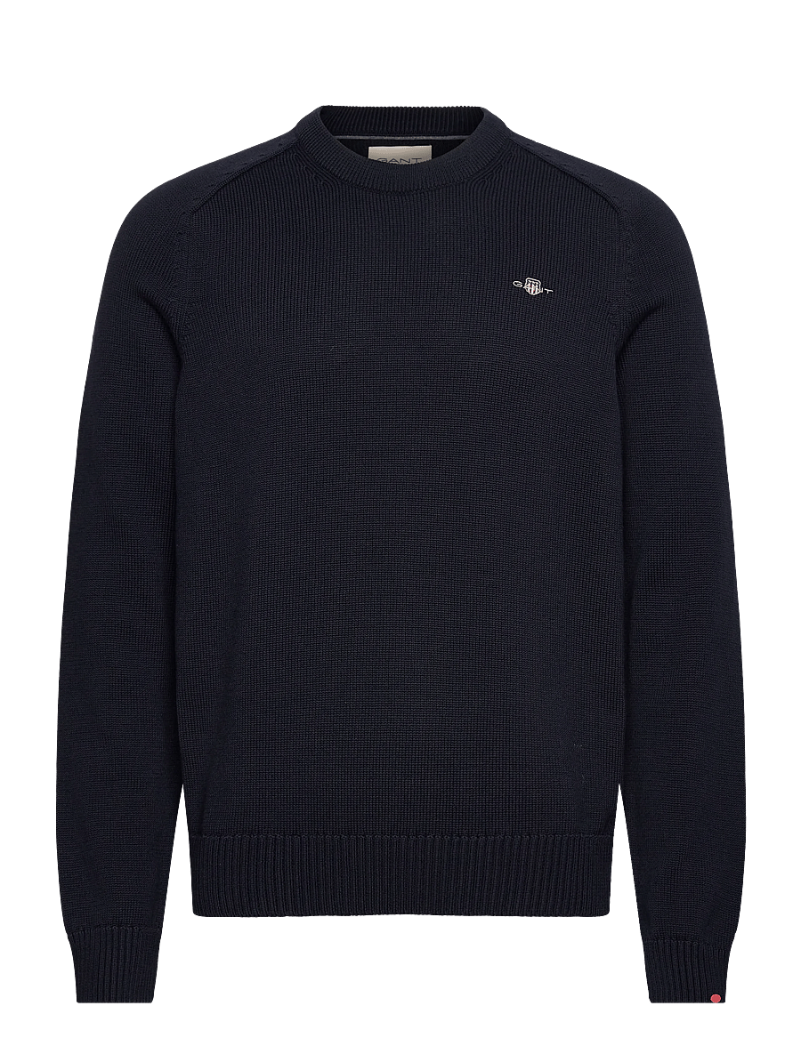 Gant - CASUAL COTTON C-NECK - rund hals - evening blue - 0