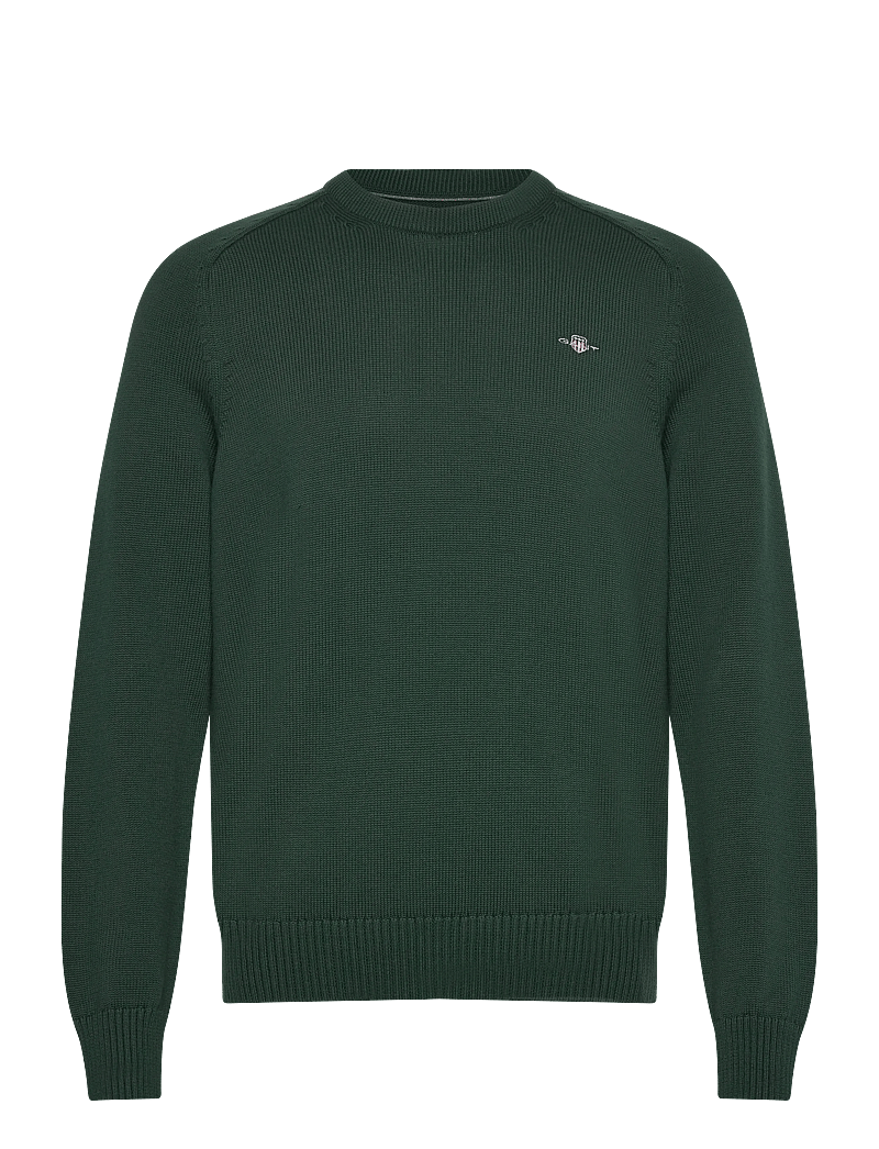 GANT - CASUAL COTTON C-NECK - rundhals - tartan green - 0