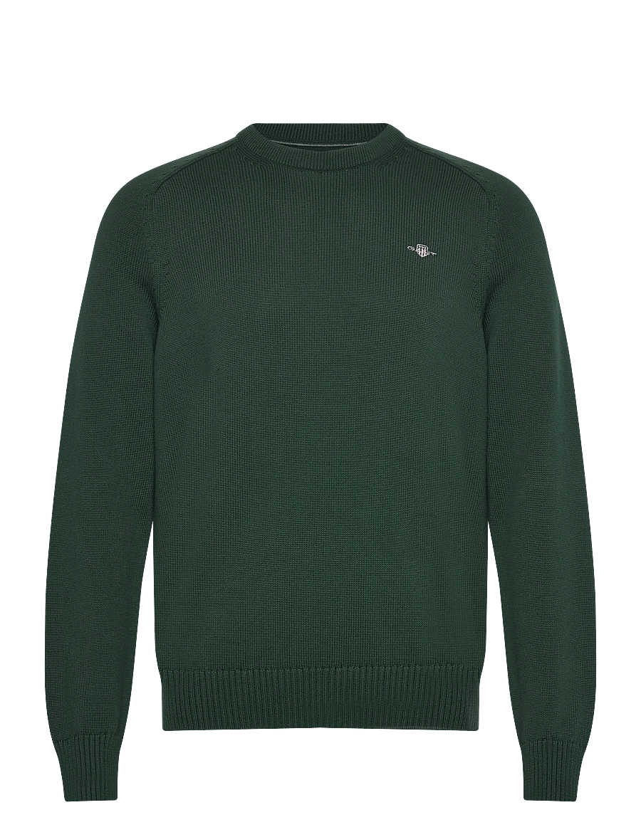 Gant - CASUAL COTTON C-NECK - rund hals - tartan green - 0