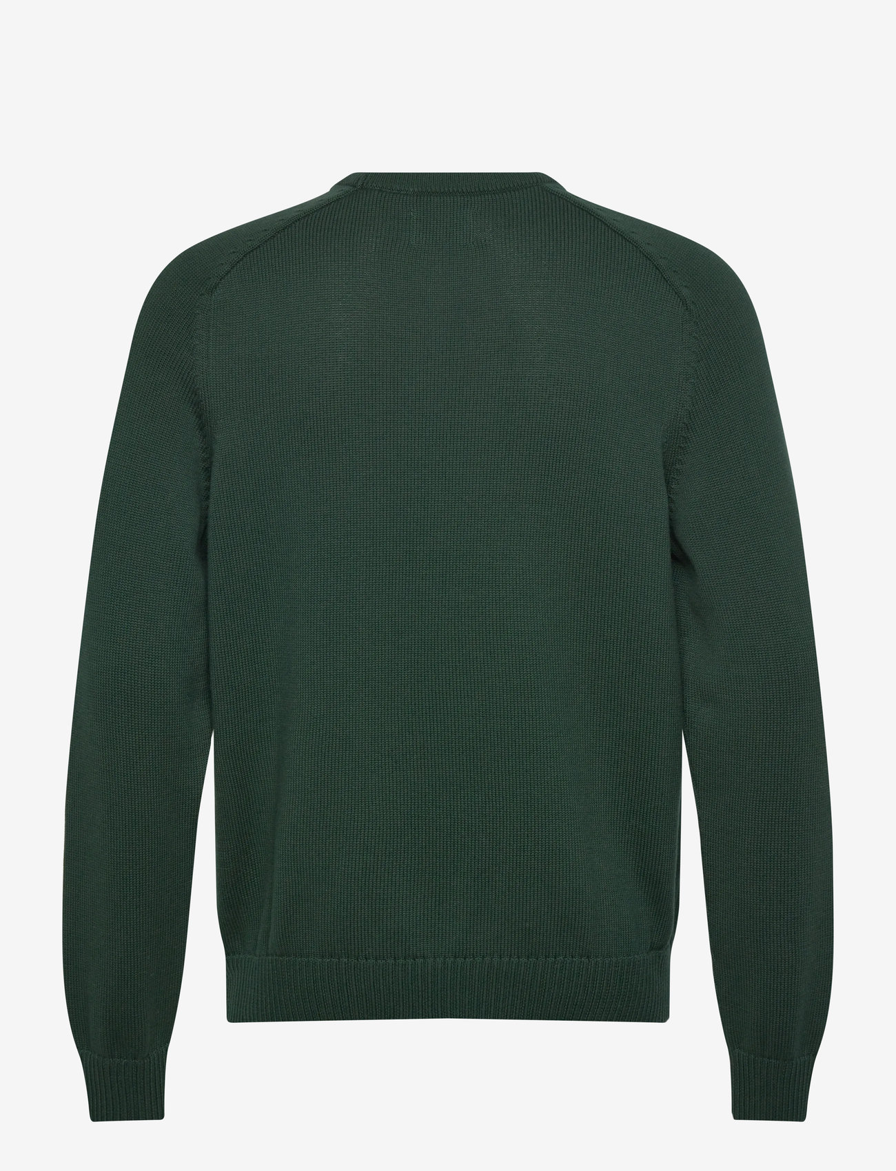 GANT - CASUAL COTTON C-NECK - knitted round necks - tartan green - 1