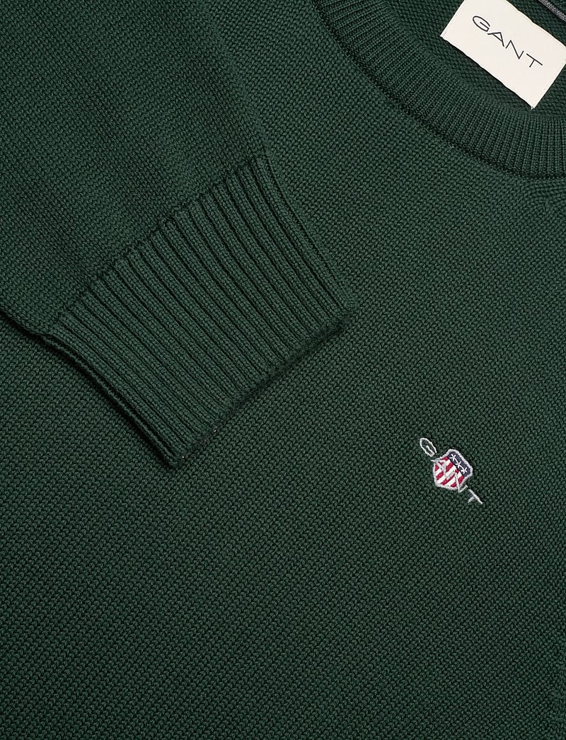 GANT - CASUAL COTTON C-NECK - rundhals - tartan green - 2