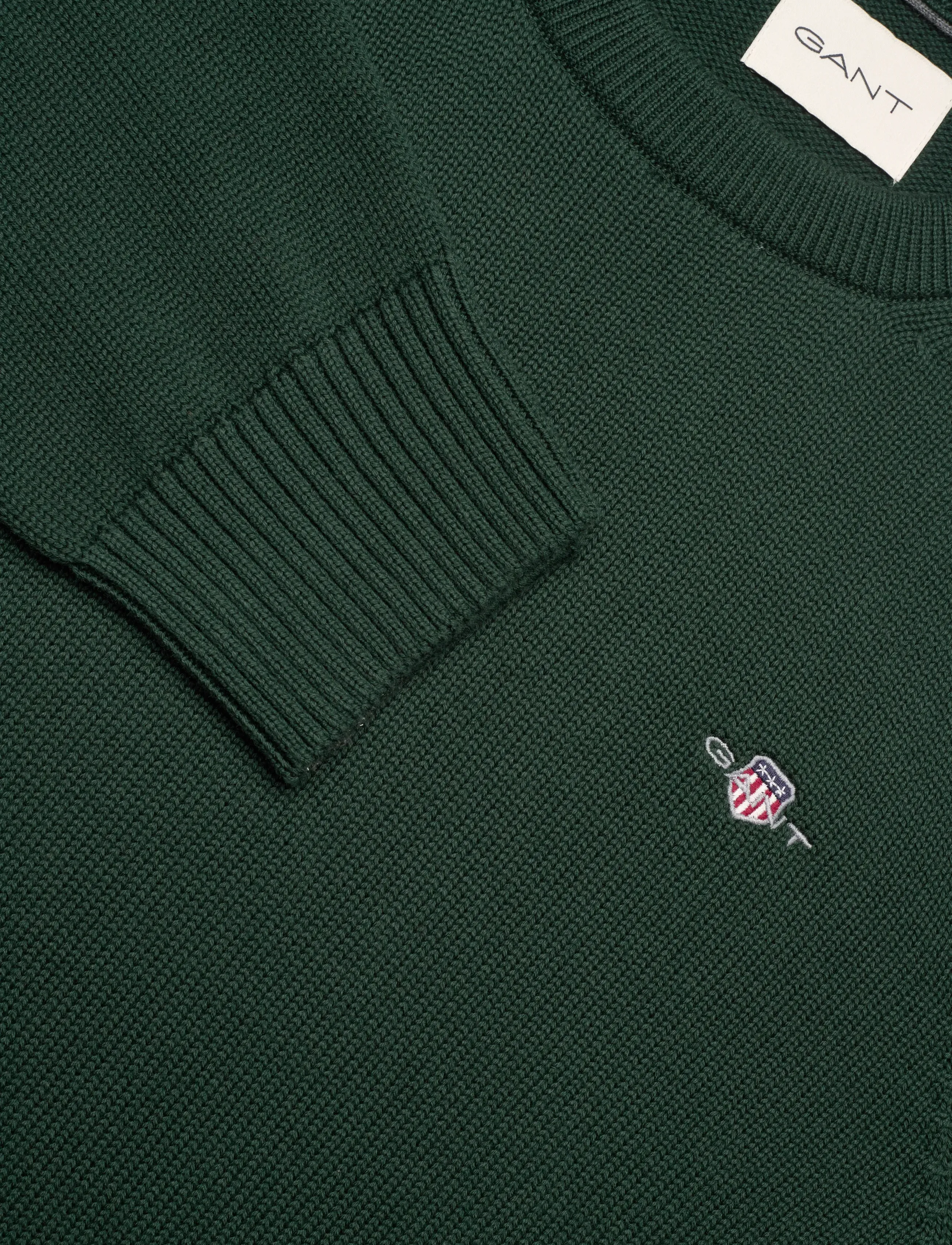 Gant - CASUAL COTTON C-NECK - rund hals - tartan green - 2