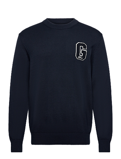 Gant SMALL GRAPHIC BADGE C-NECK - Round Necks - EVENING BLUE / navy
