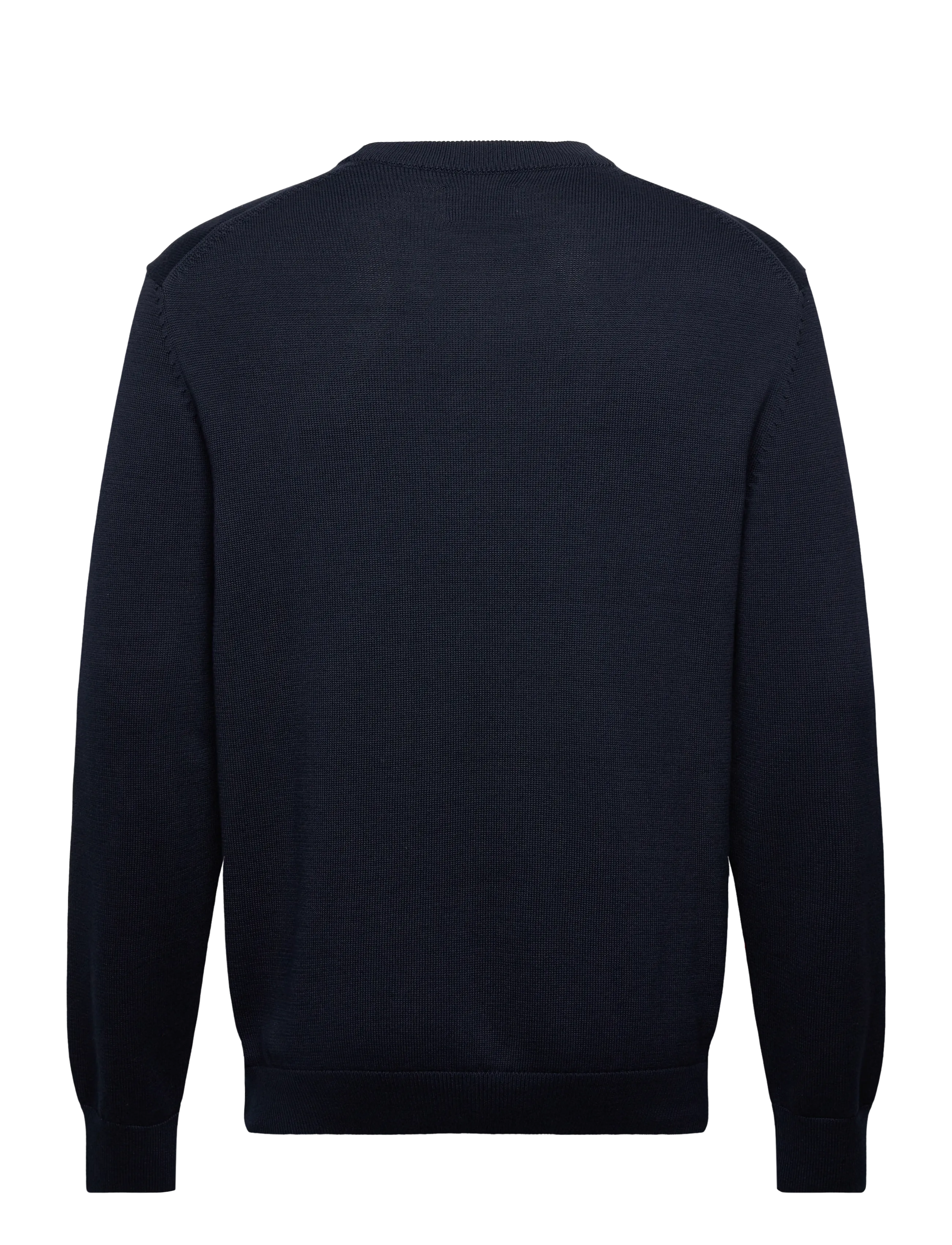 Gant - SMALL GRAPHIC BADGE C-NECK - Ümmarguse kaelusega kudumid - evening blue - 1