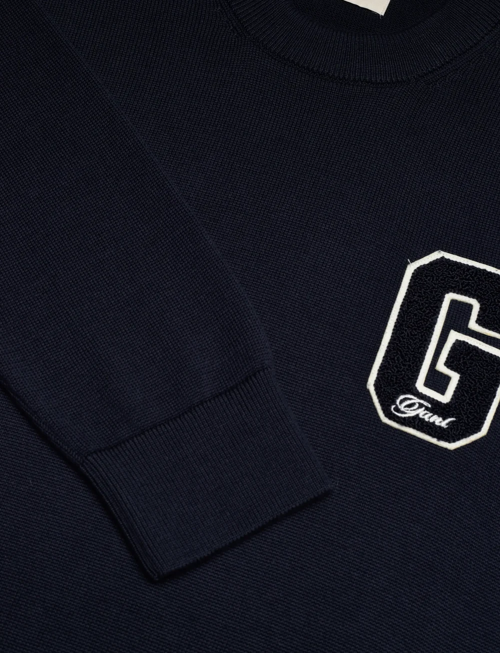 GANT - SMALL GRAPHIC BADGE C-NECK - rundhals - evening blue - 2