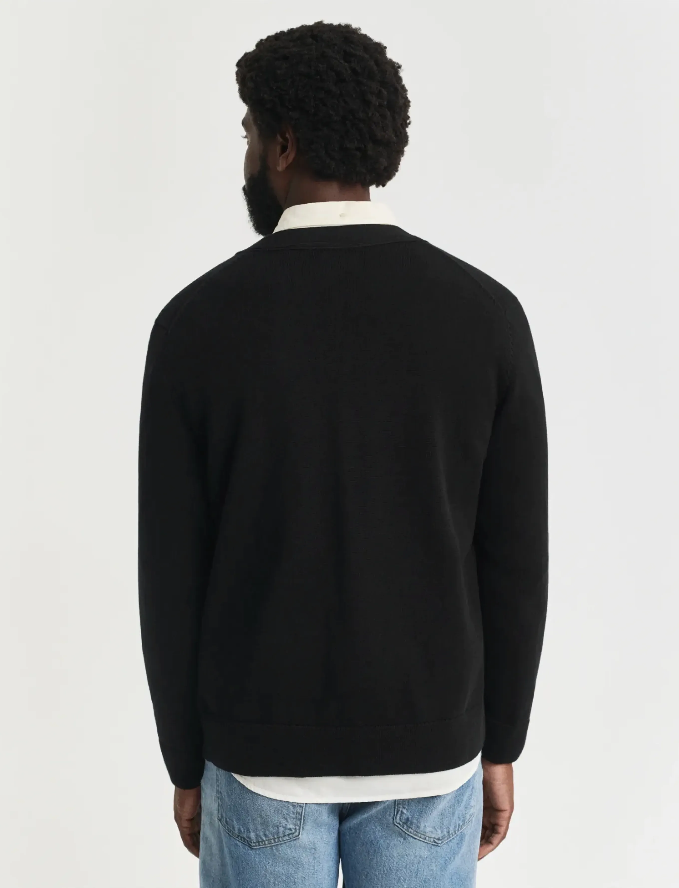 Gant - CASUAL COTTON CARDIGAN - cardigans - black - 2