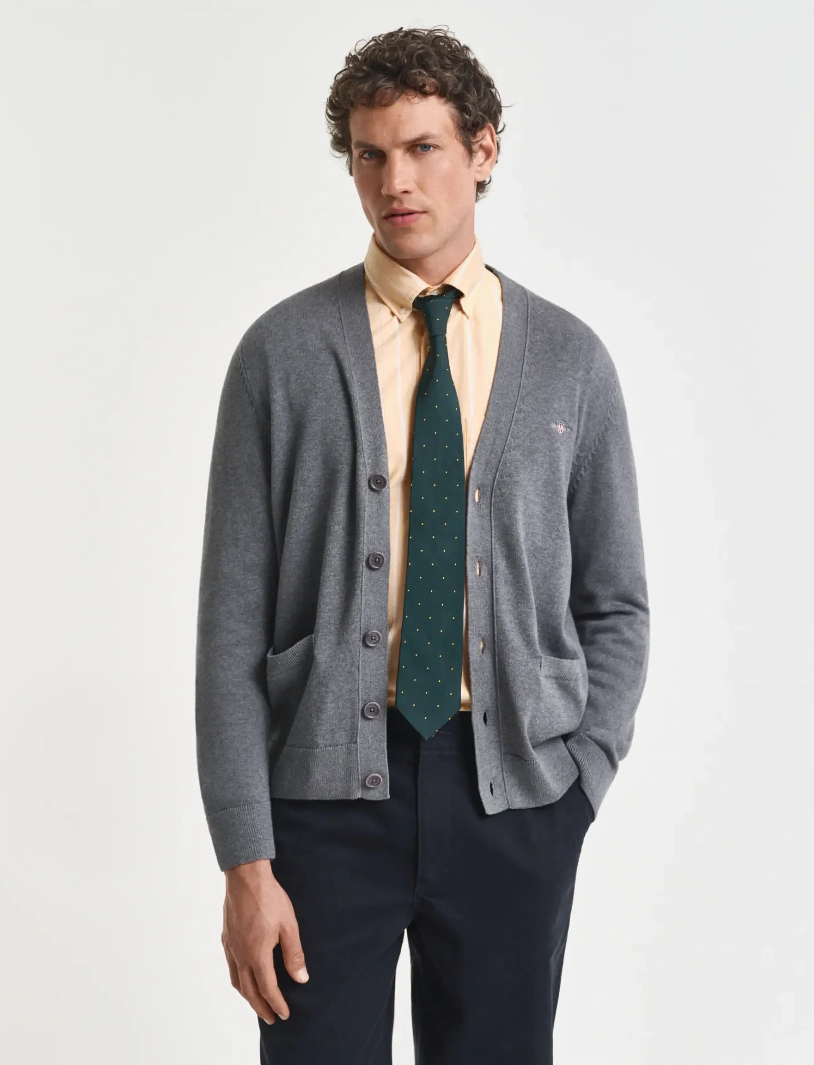 Gant Casual Cotton Cardigan, L, Knitwear, Mehrfarbig/gemustert - Cardigans, Männerswear