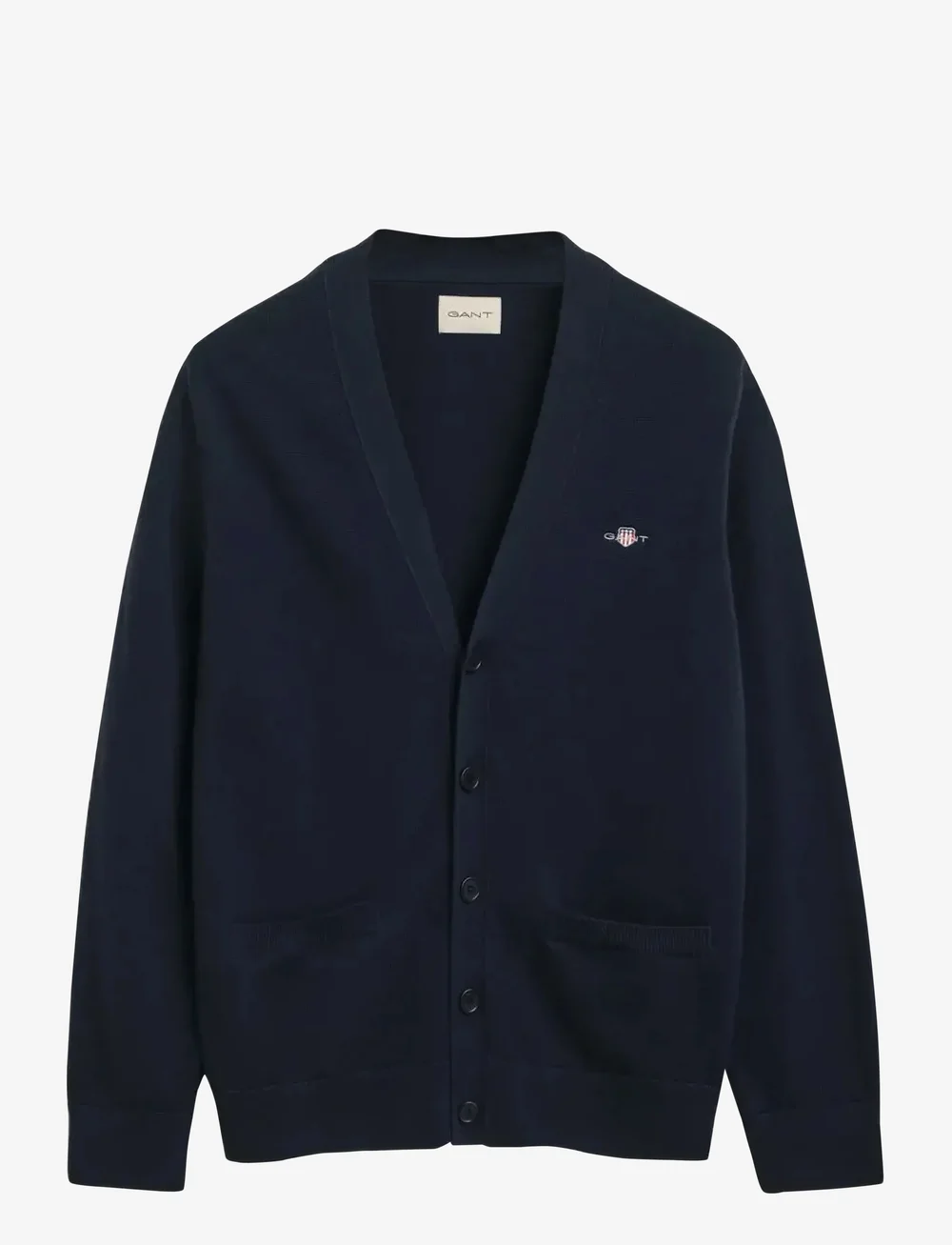 GANT - CASUAL COTTON CARDIGAN - jakas - evening blue - 0