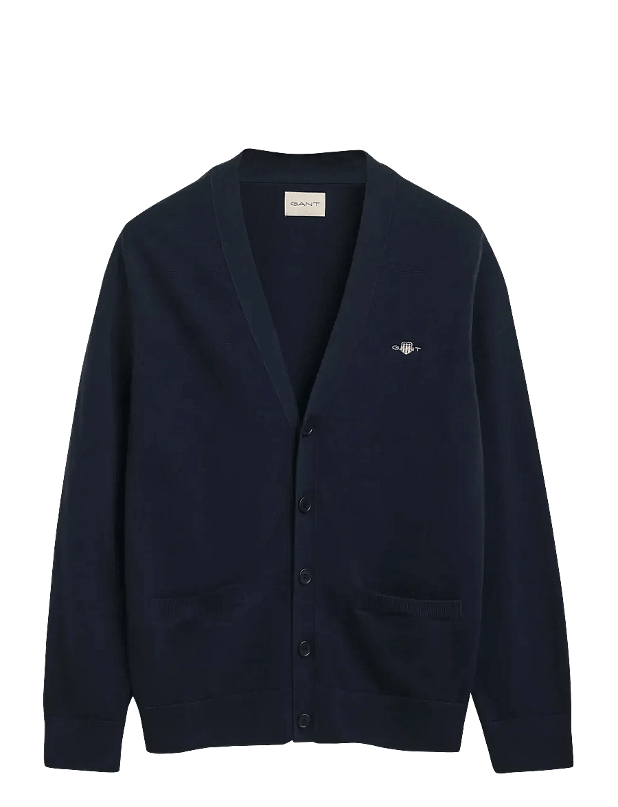Gant - CASUAL COTTON CARDIGAN - vesten - evening blue - 1