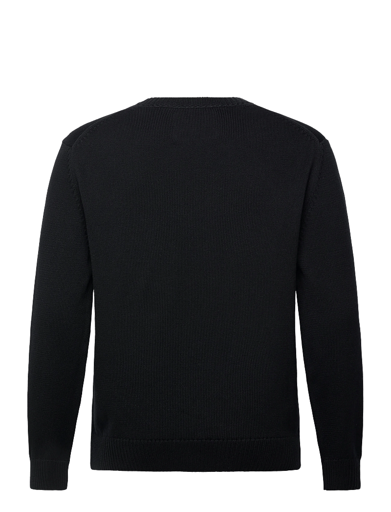GANT - EMBROIDERED GRAPHIC C-NECK - rundhalsad - black - 1