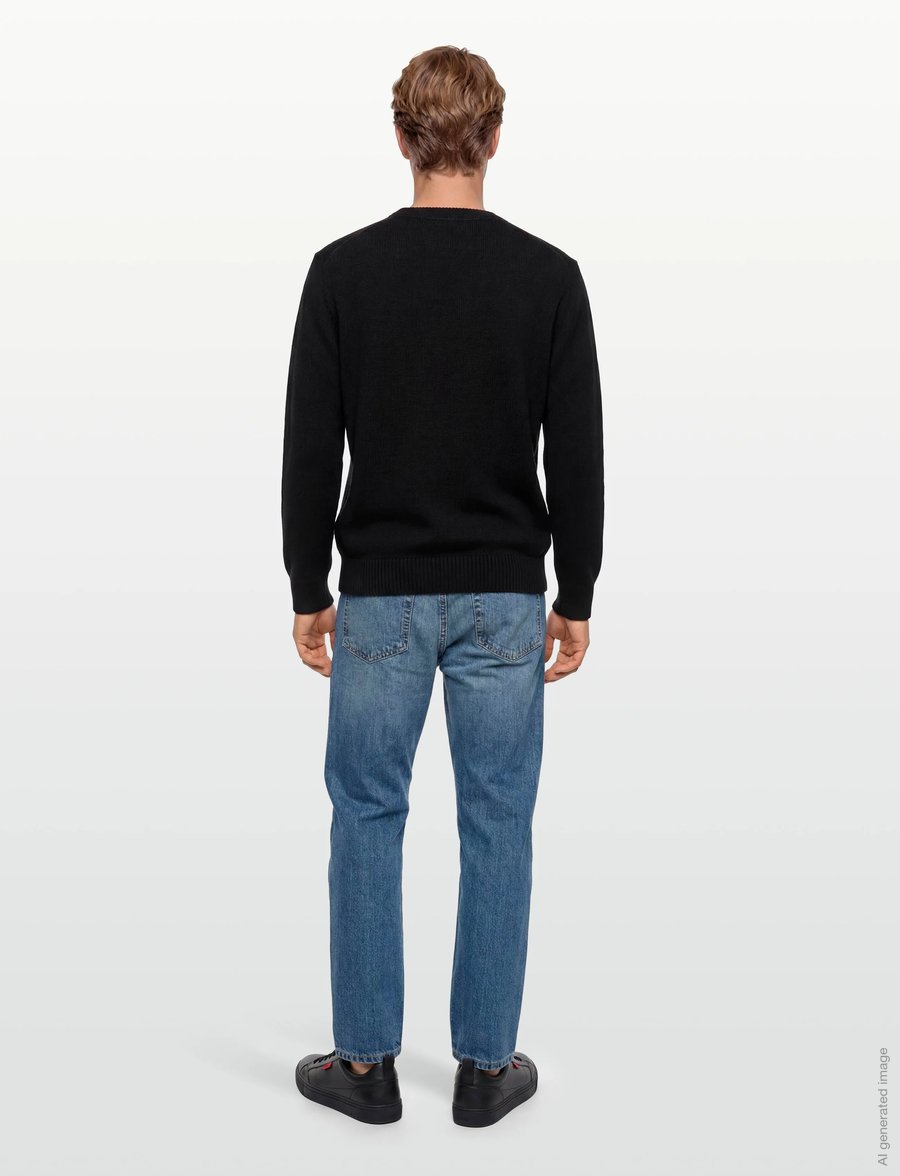 Gant - EMBROIDERED GRAPHIC C-NECK - rundhals - black - 4