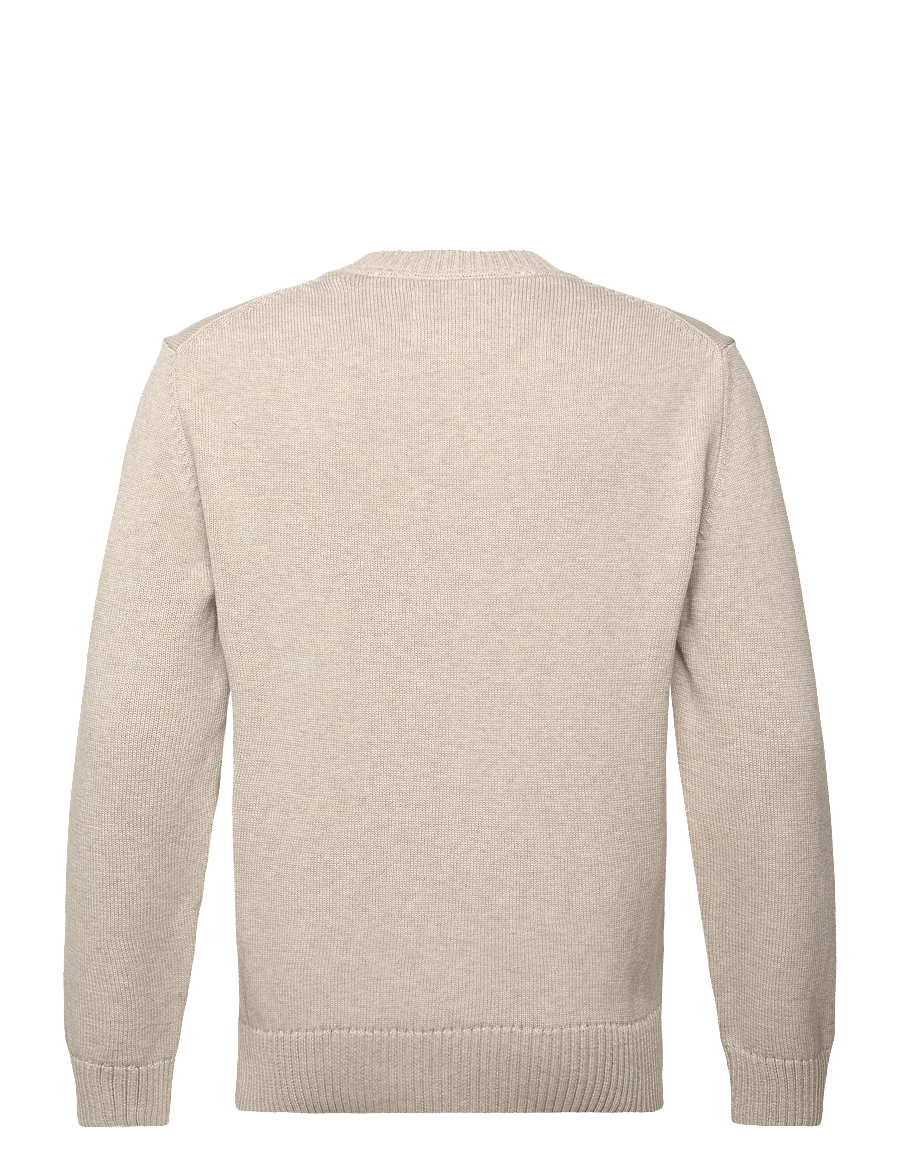 Gant - EMBROIDERED GRAPHIC C-NECK - Ümmarguse kaelusega kudumid - seed melange - 1