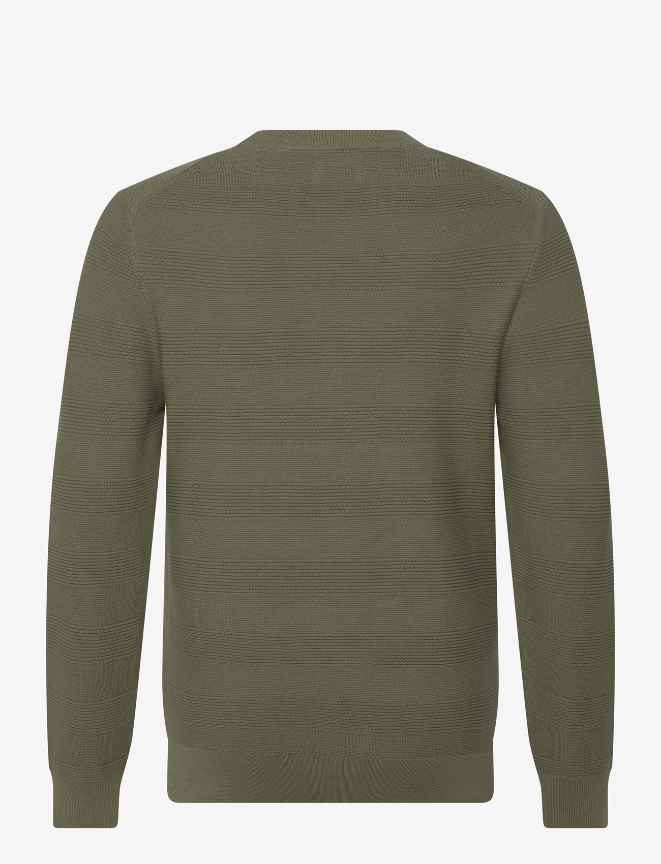 Gant - COTTON TEXTURE C-NECK - rund hals - dry herb green - 2