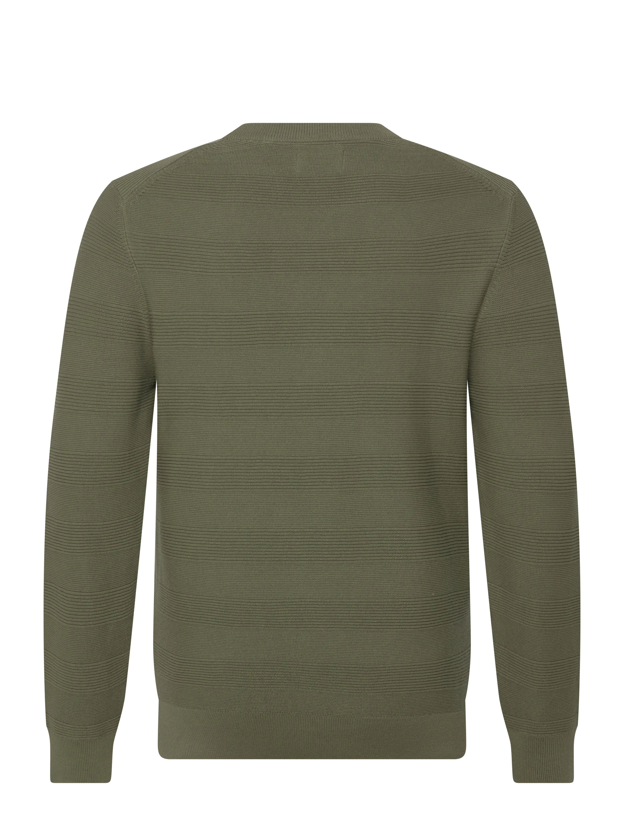 Gant - COTTON TEXTURE C-NECK - Ümmarguse kaelusega kudumid - dry herb green - 2
