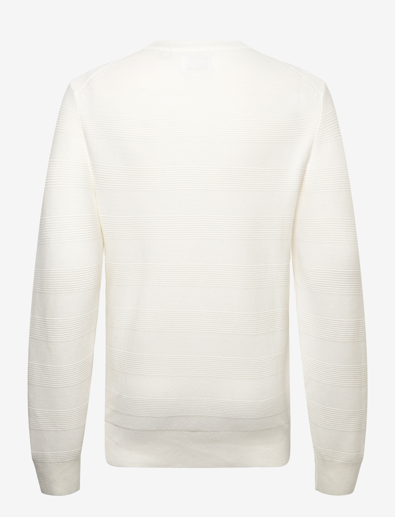 GANT - COTTON TEXTURE C-NECK - rund hals - eggshell - 1