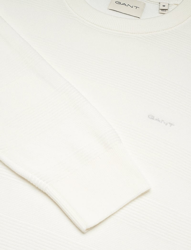 GANT - COTTON TEXTURE C-NECK - rund hals - eggshell - 2