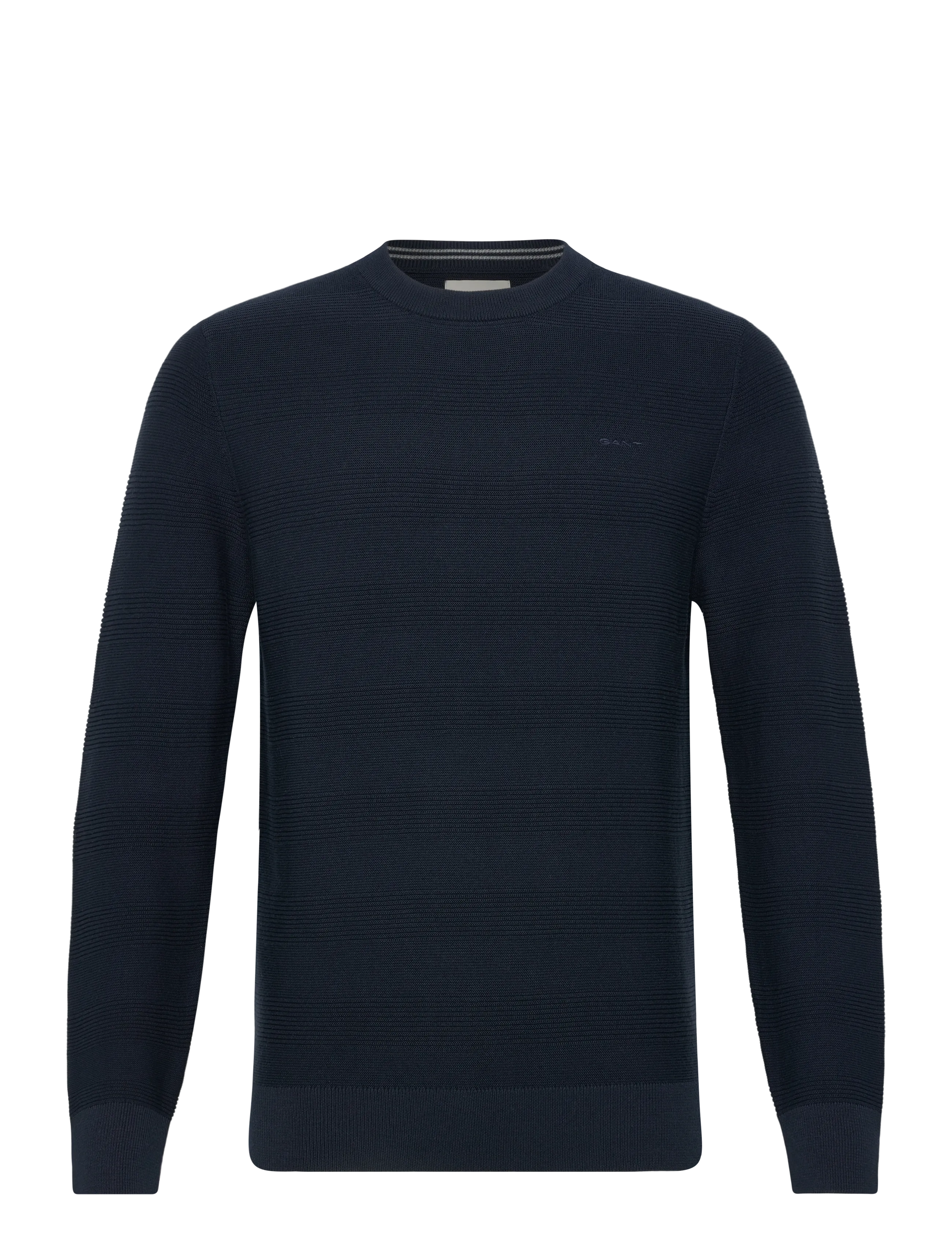 GANT Baumwolle Texture C-Neck Navy - M - Herren