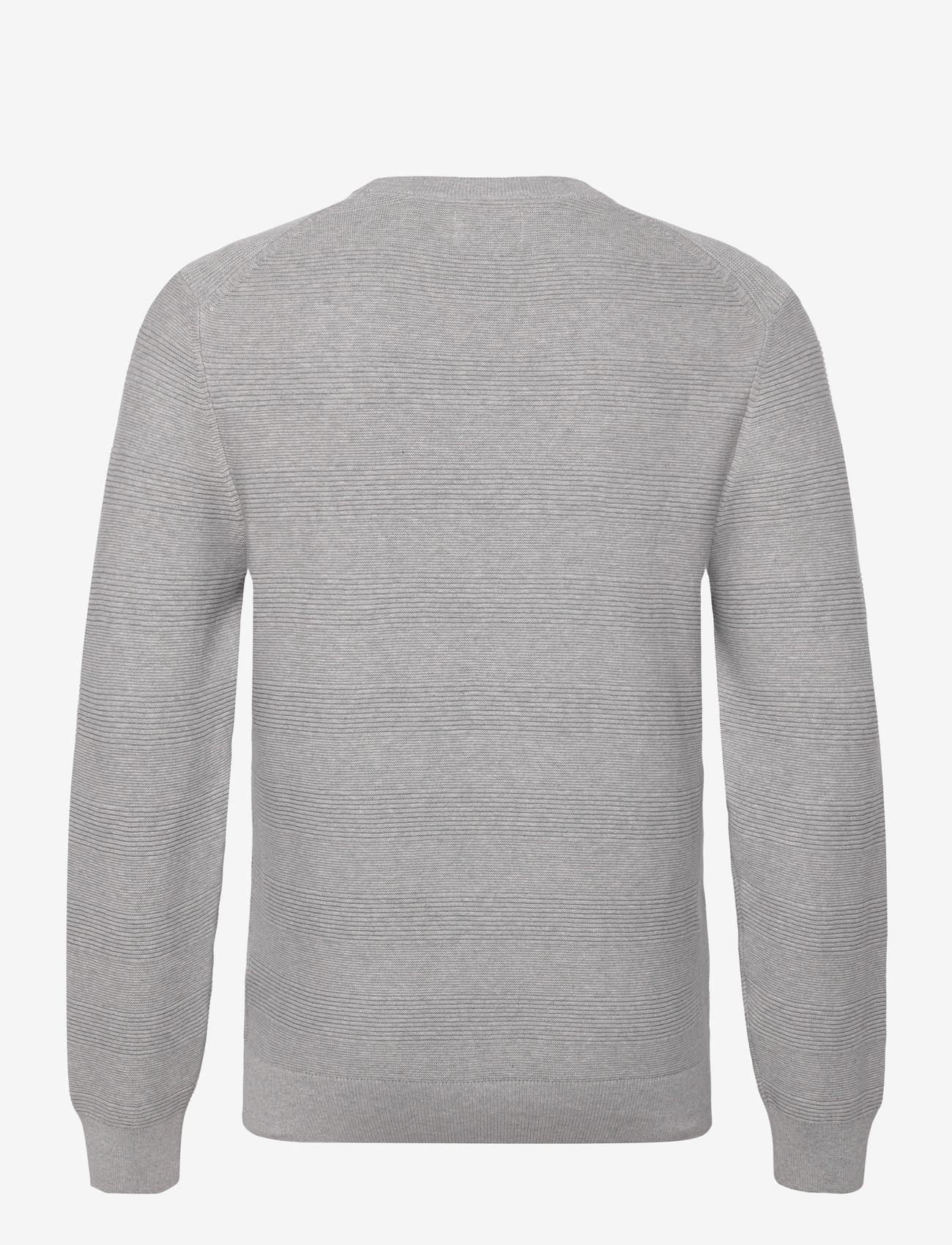 GANT - COTTON TEXTURE C-NECK - pulls col rond - light grey melange - 2