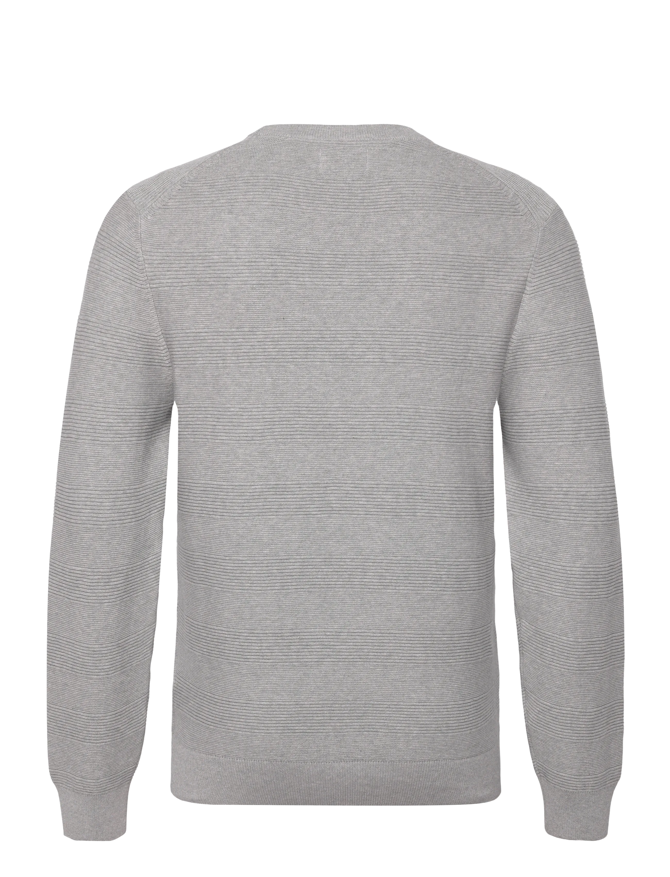 Gant - COTTON TEXTURE C-NECK - adījumi ar apaļu kakla izgriezumu - light grey melange - 2