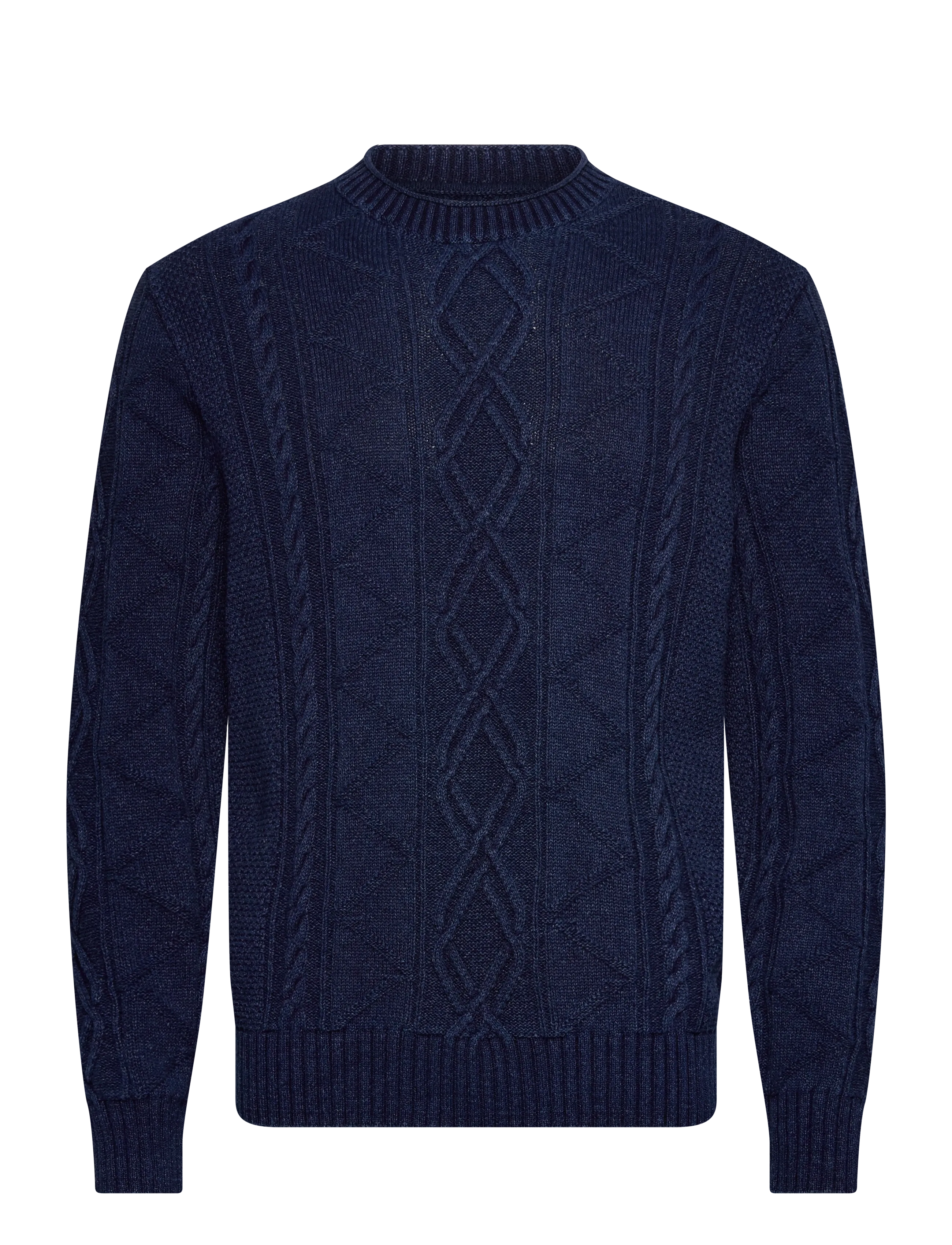 GANT INDIGO CABLE C-NECK - GANT - RICH NAVY / navy