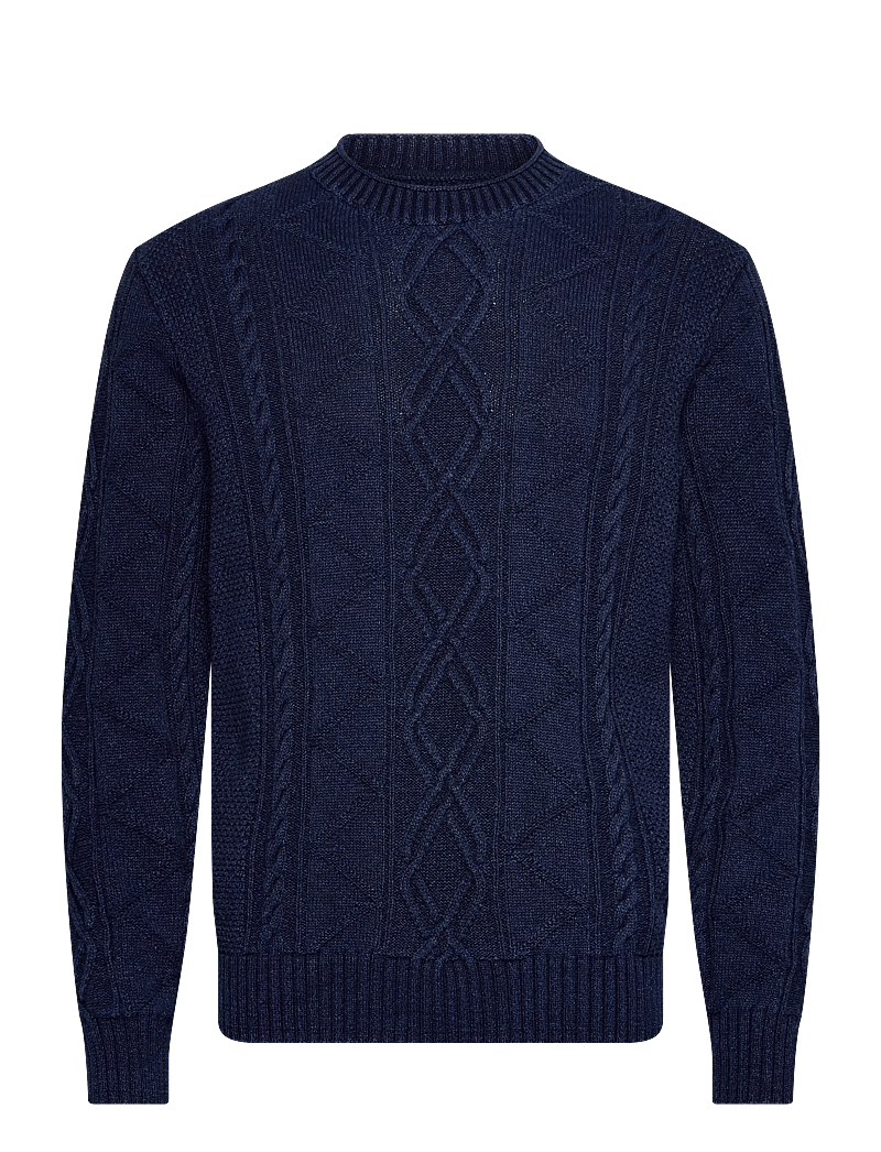 GANT - INDIGO CABLE C-NECK - rundhals - rich navy - 1