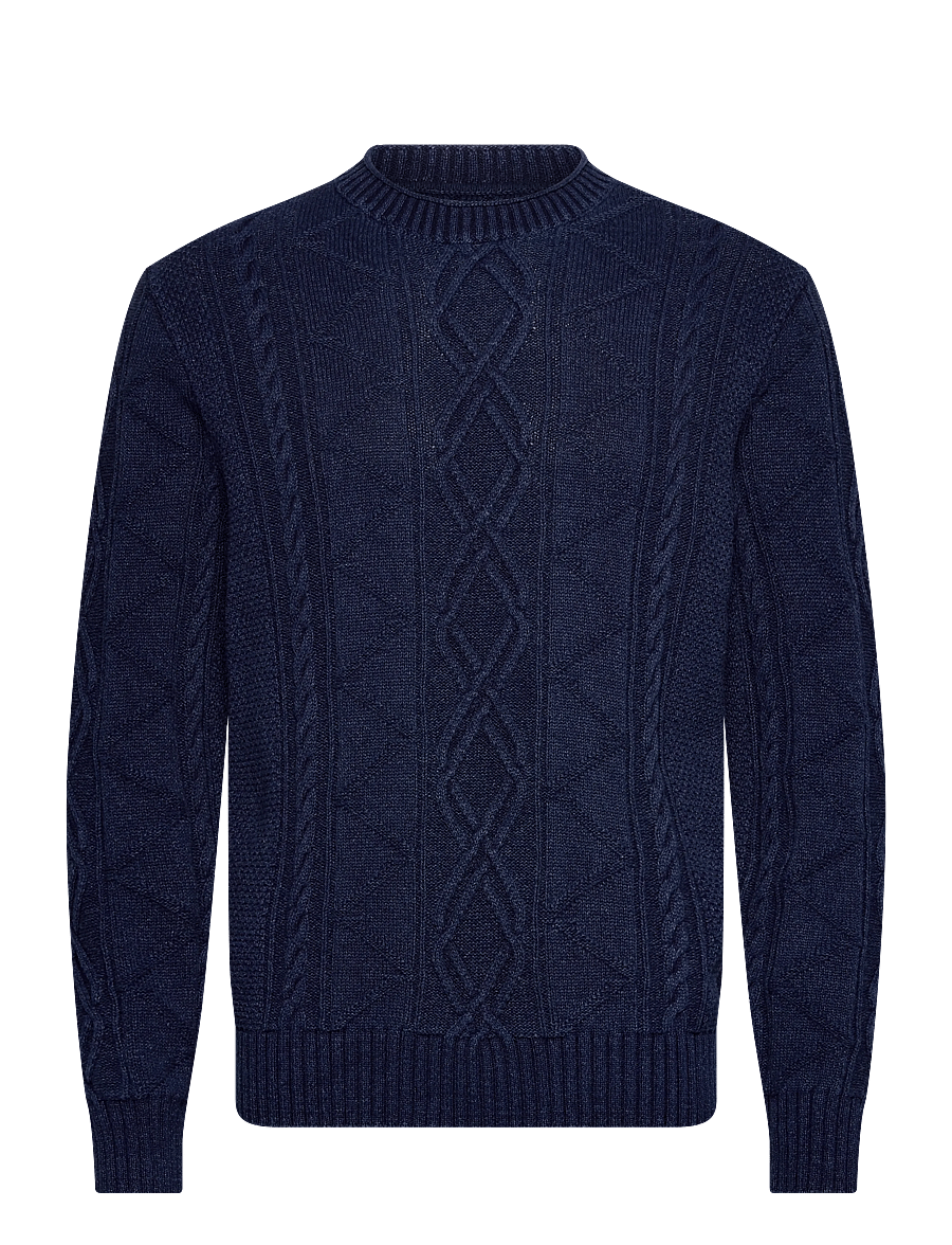 Gant - INDIGO CABLE C-NECK - rundhals - rich navy - 1