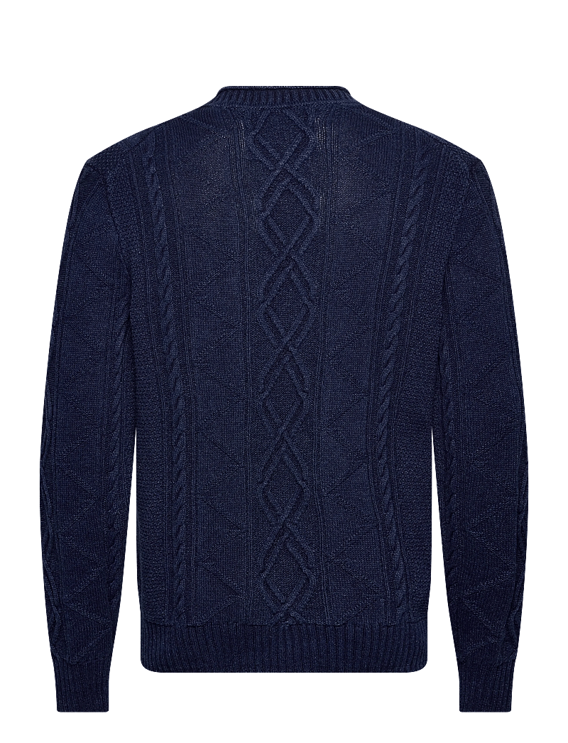 GANT - INDIGO CABLE C-NECK - rundhals - rich navy - 2