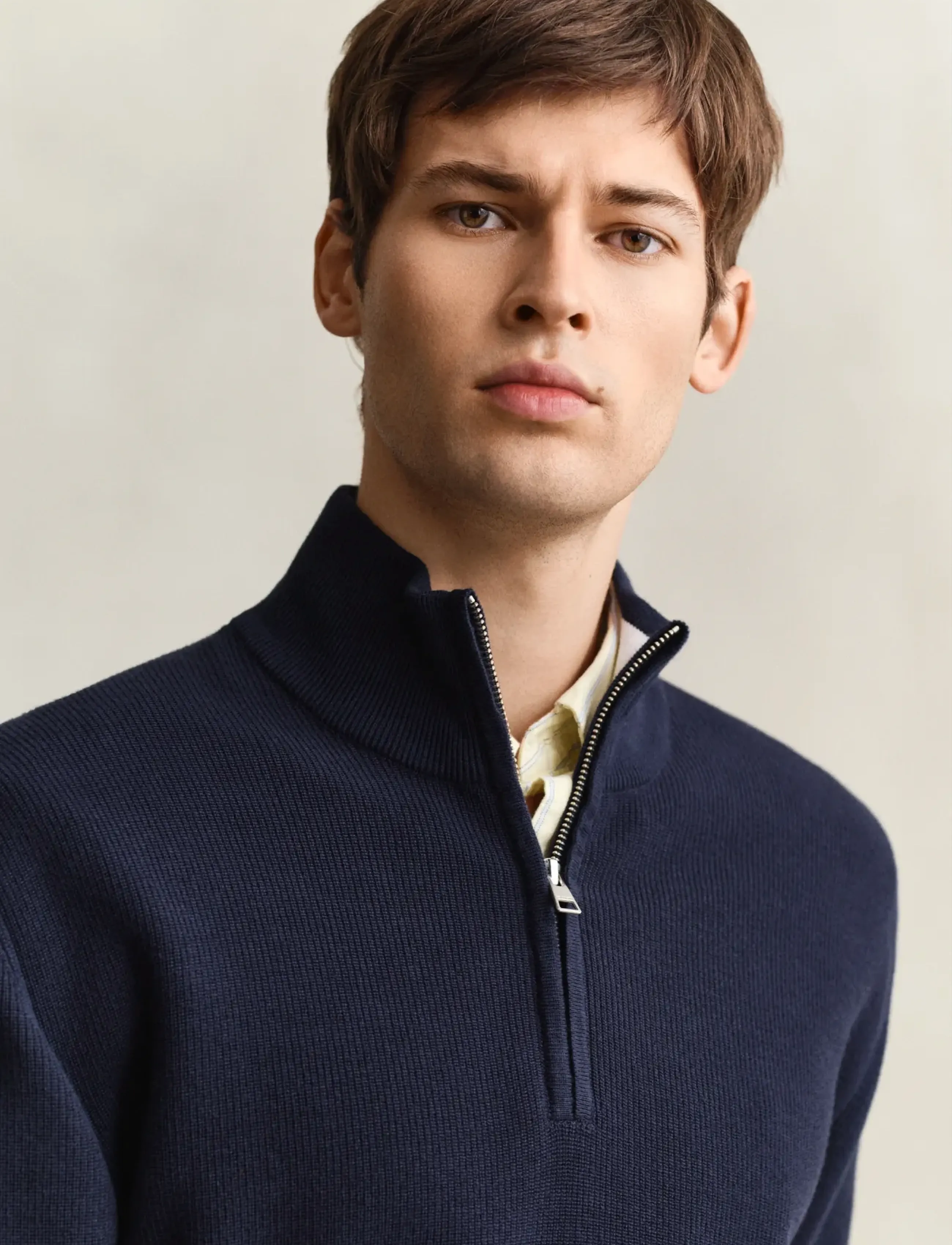 Gant - COTTON RIB HALF ZIP - half zip jumpers - evening blue - 3